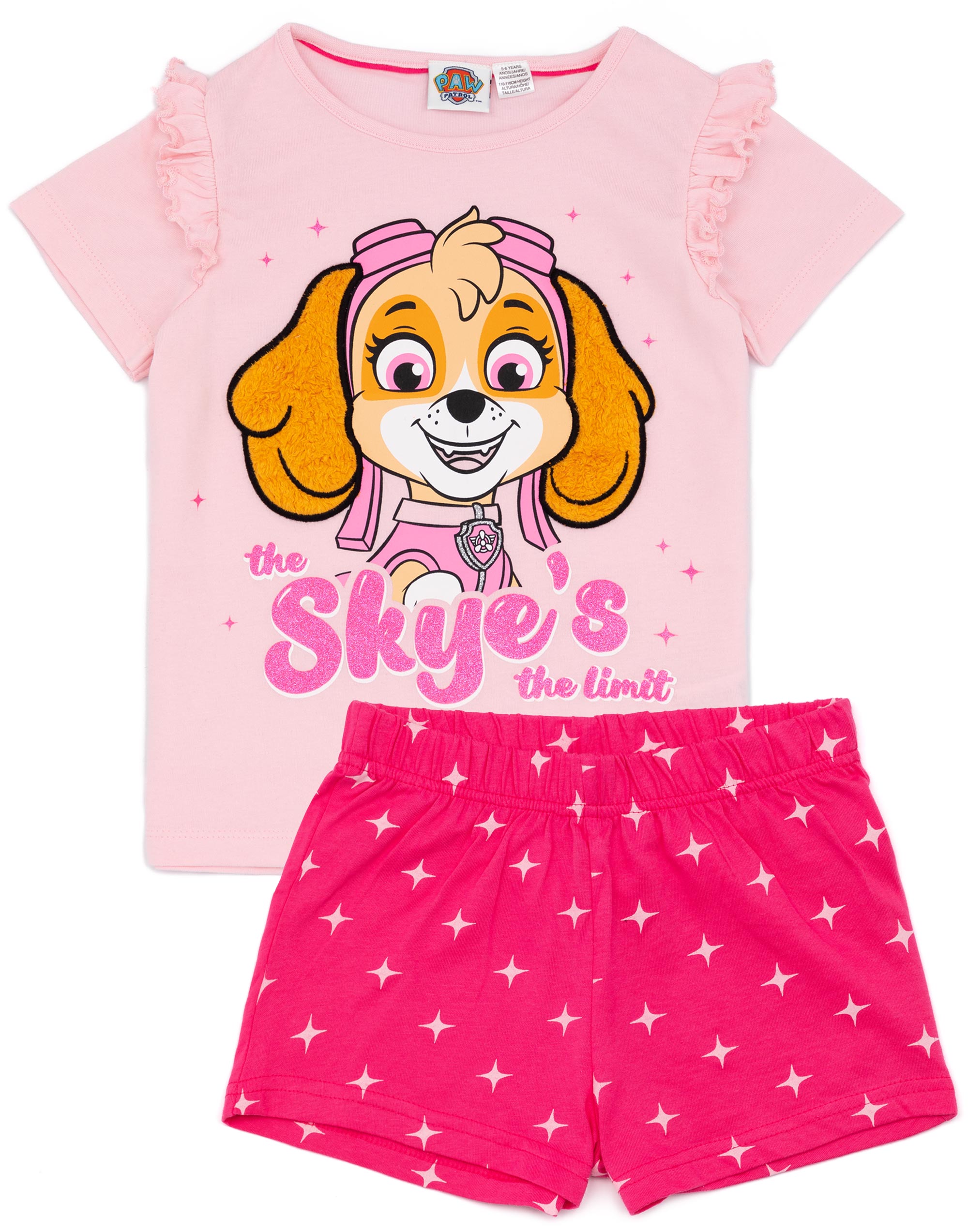 Conjunto de pijama Paw Patrol rosa Skye manga corta pierna corta niñas - Imagen 10 de 39