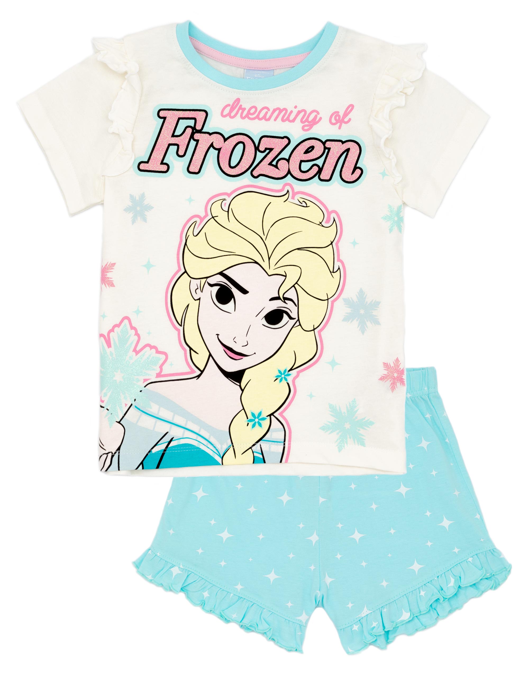 Топ Disney Frozen с принтом Frozen спереди Langarm Langes для пижамного комплекта Mädchen