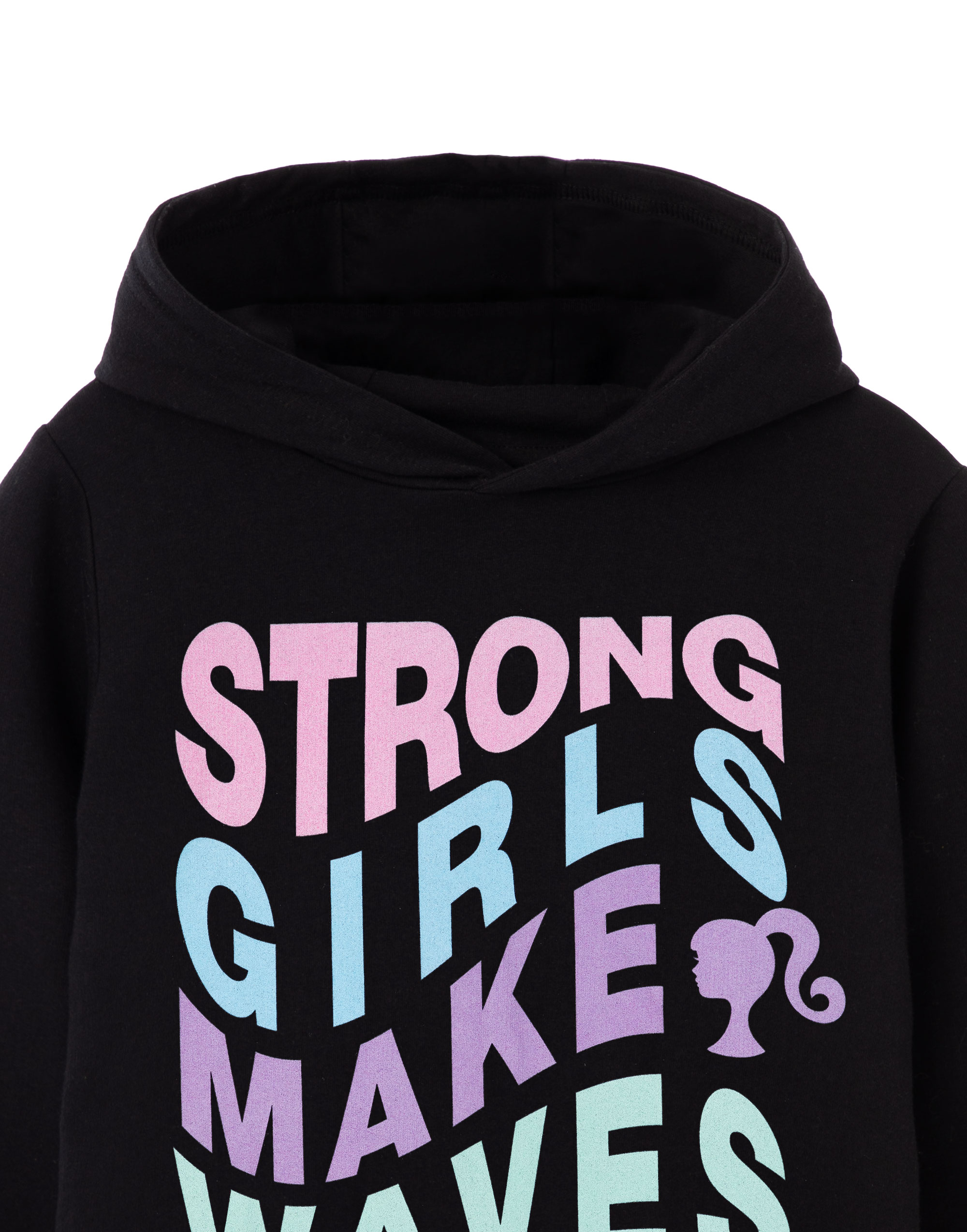 Barbie Black Strong Girls Make Waves Hoodie Girls - Picture 13 of 46