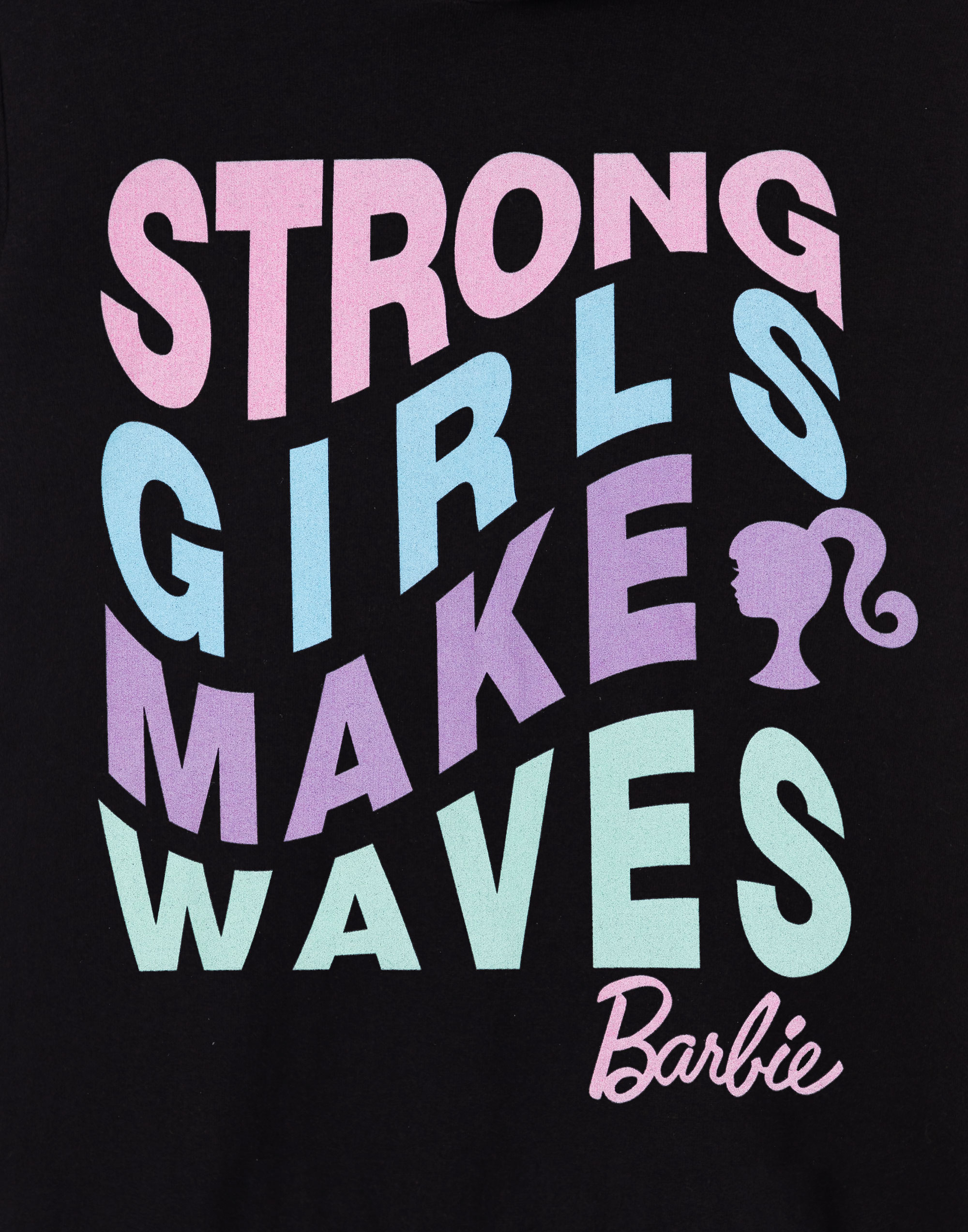 Barbie Black Strong Girls Make Waves Hoodie Girls - Picture 12 of 46
