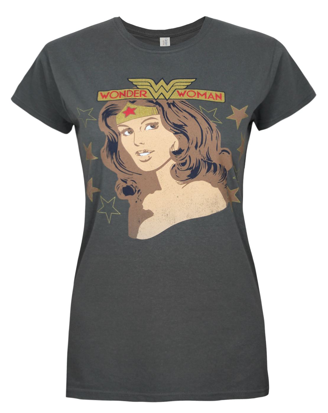 DC Comics Maglietta Ampia Wonder Woman Posa d'Epoca Donna