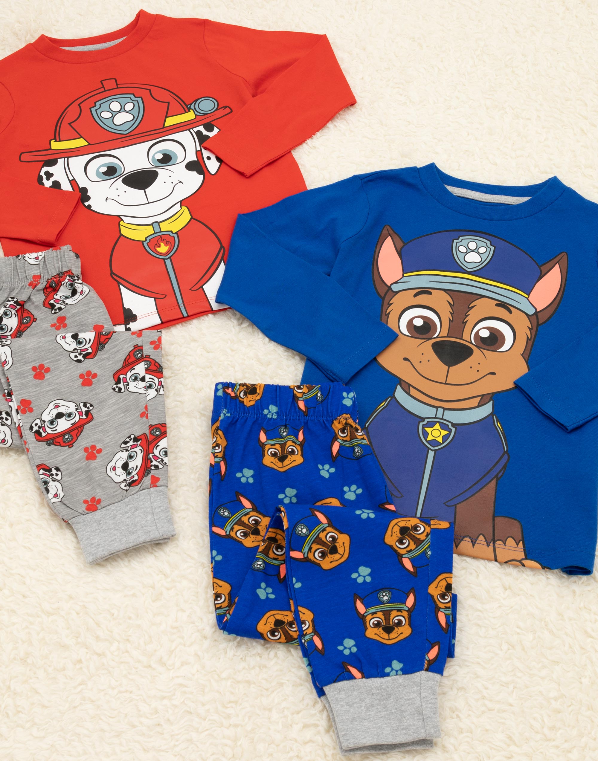 Conjunto de pijama de pierna larga manga larga con estampado de personajes y estampado integral de Paw Patrol - Imagen 15 de 34