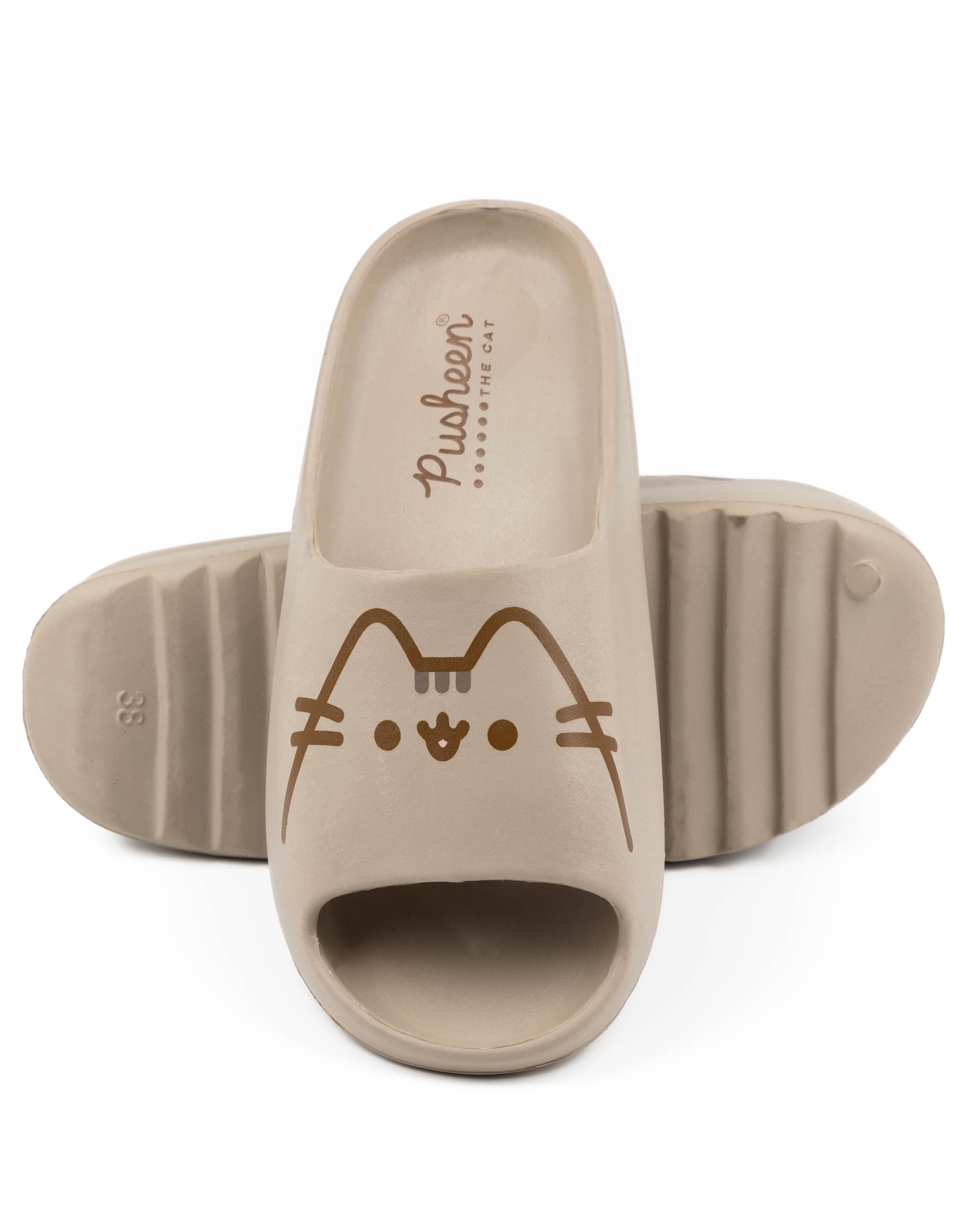 Pusheen Brown Character Sliders Womens