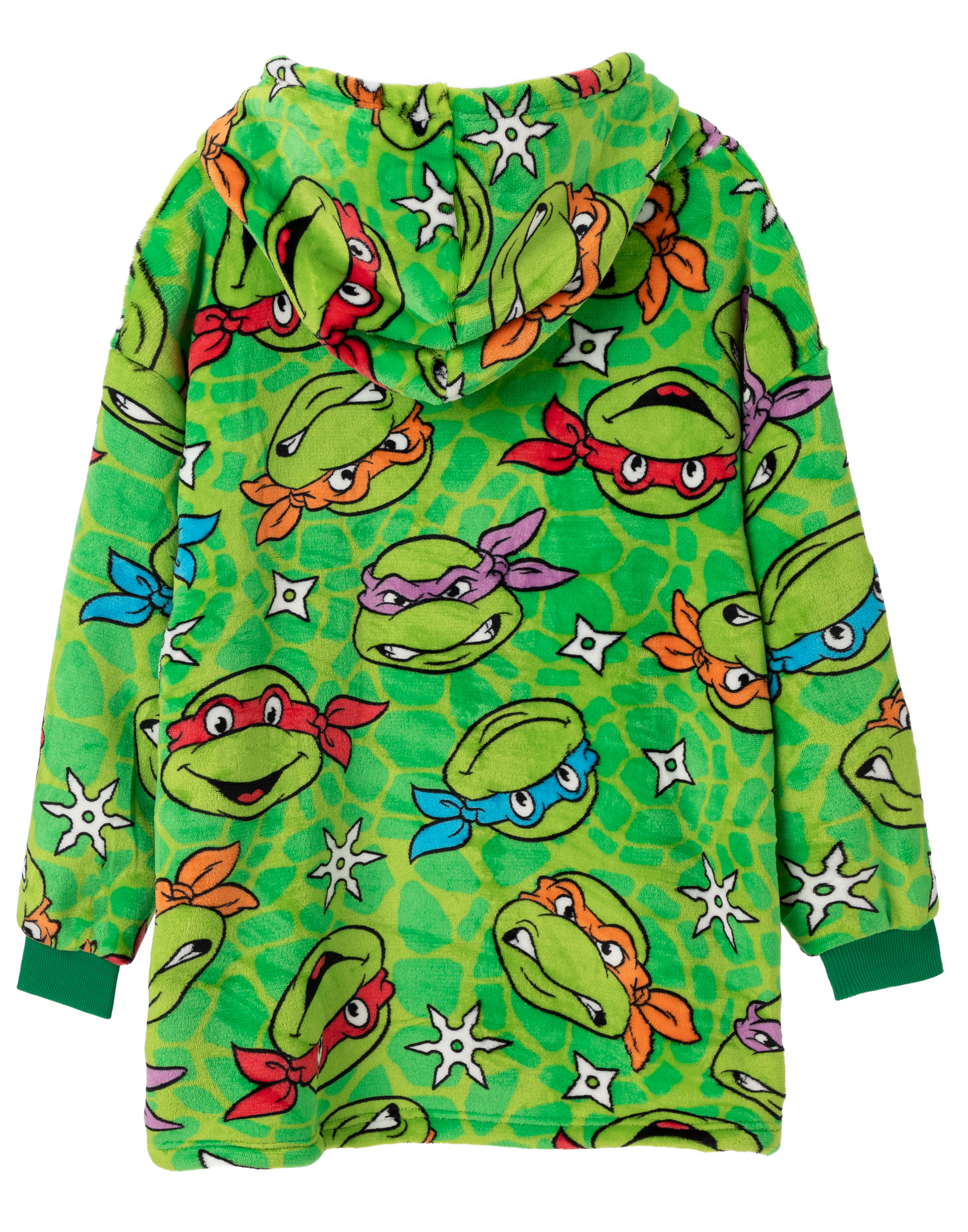 Teenage Mutant Ninja Turtles Green Blanket Hoodie Boys - Picture 13 of 22
