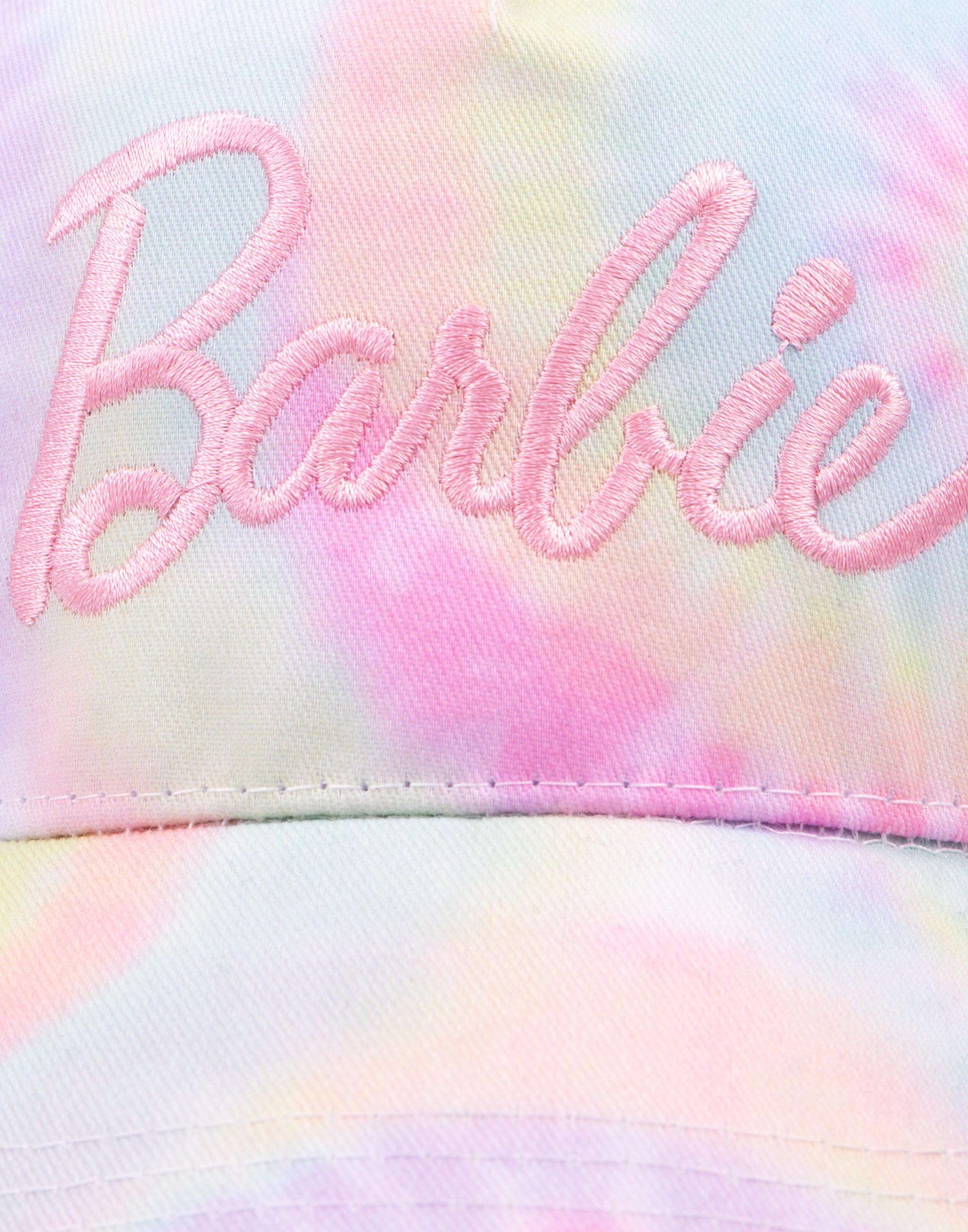 Barbie Multicoloured Tie Dye Logo Adjustable Curved Peak Cap Girls - Picture 13 of 18