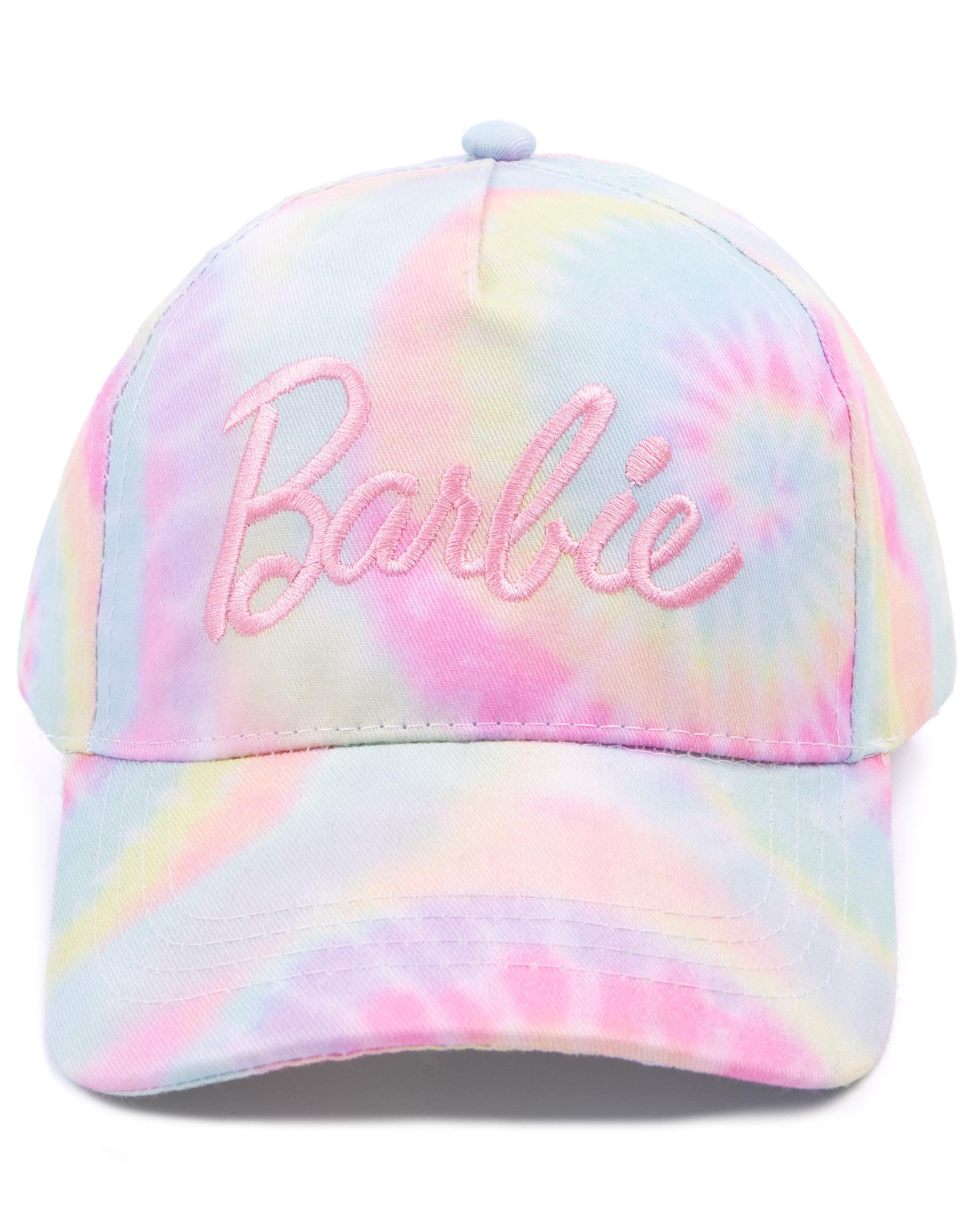 Barbie Multicoloured Tie Dye Logo Adjustable Curved Peak Cap Girls - Picture 14 of 18