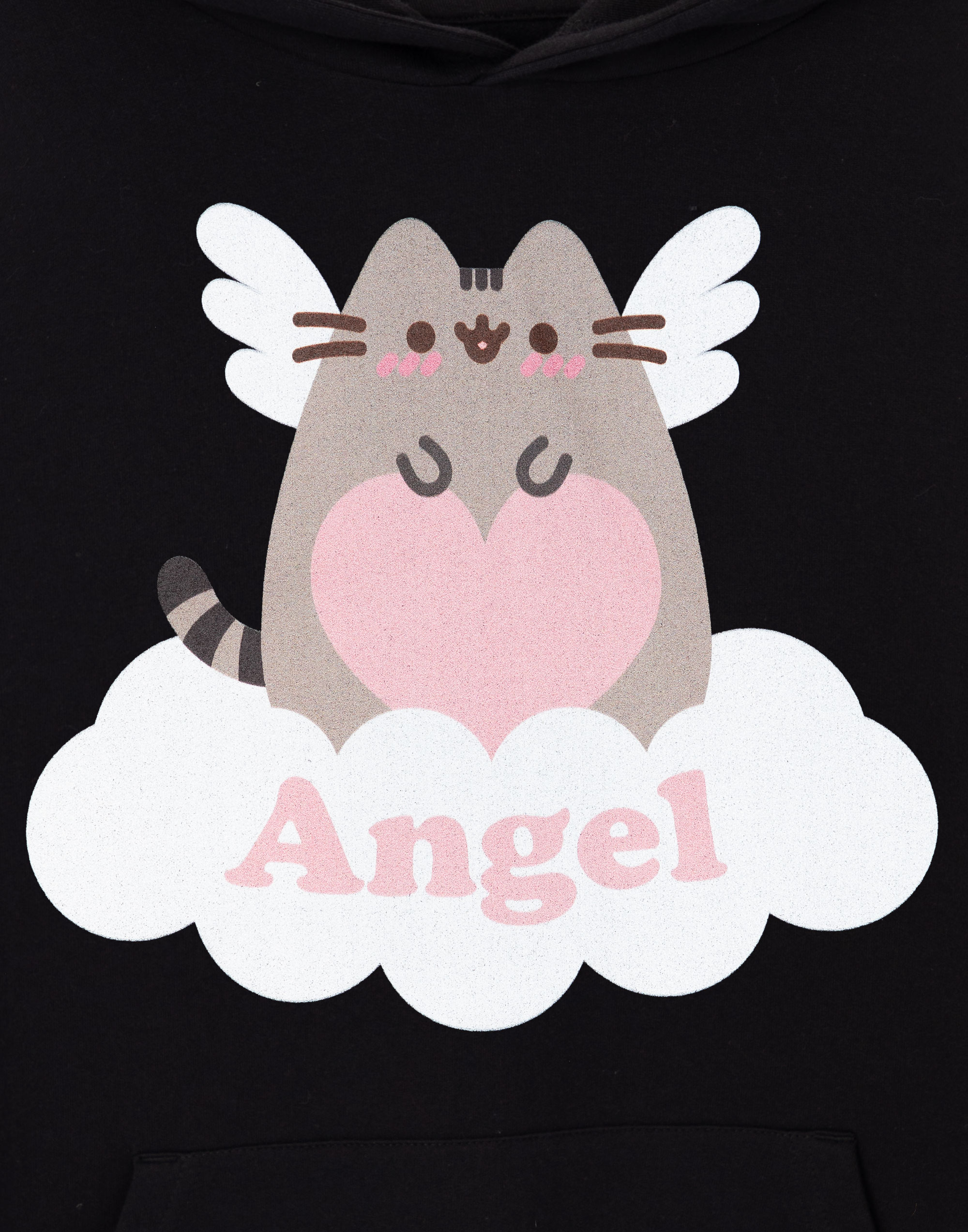 Pusheen Black Angel Hoodie Womens - Picture 11 of 45