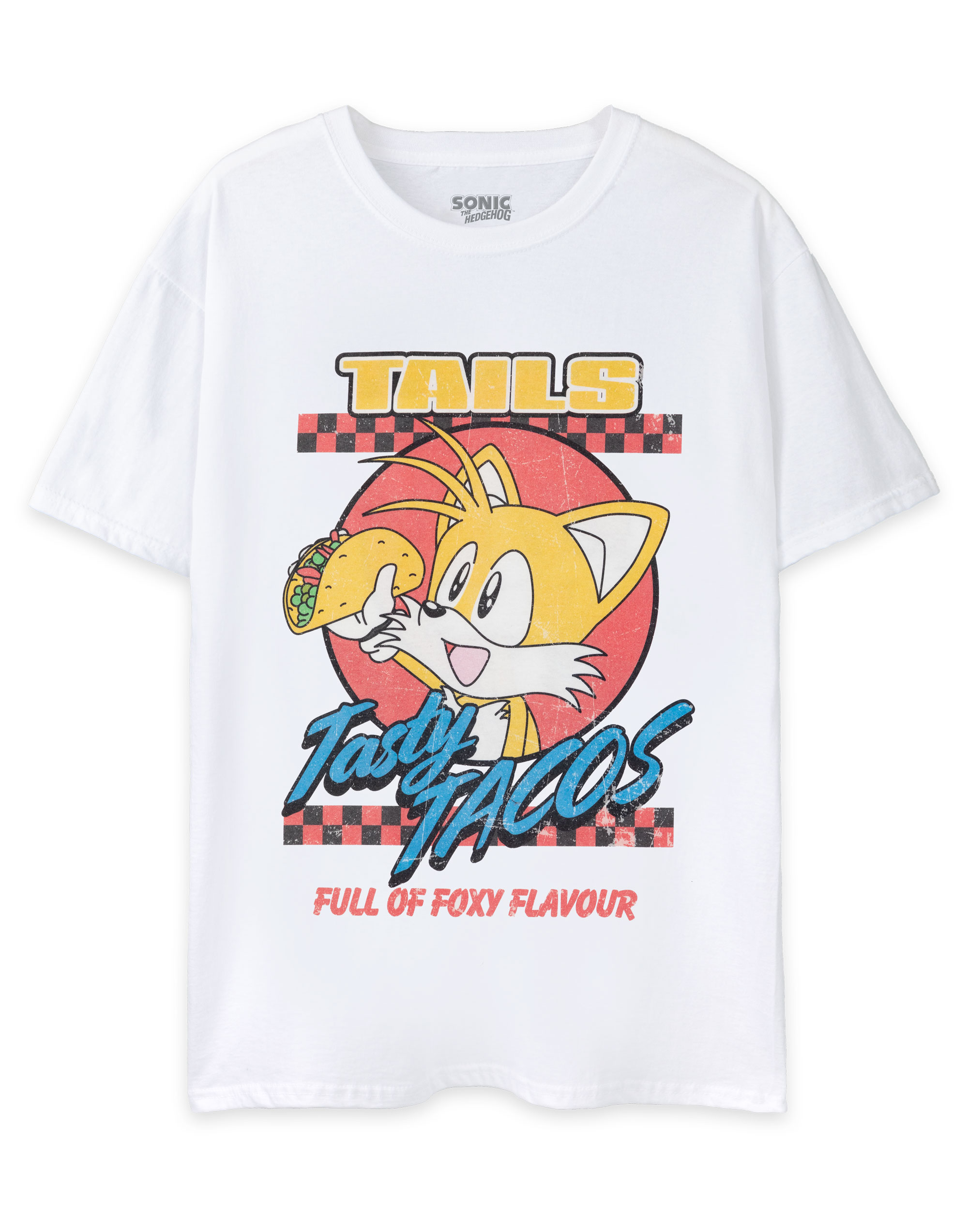 Футболка с вкусными тако от Sonic the Hedgehog Weies mit kurzen rmeln унисекс 3790₽