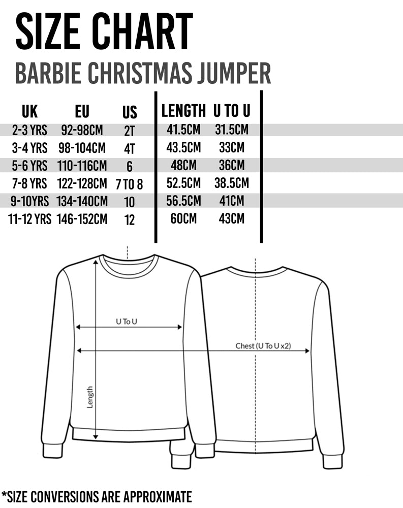 Barbie Rosa Barbie Logo Navidad Jersey Niñas - Imagen 19 de 43