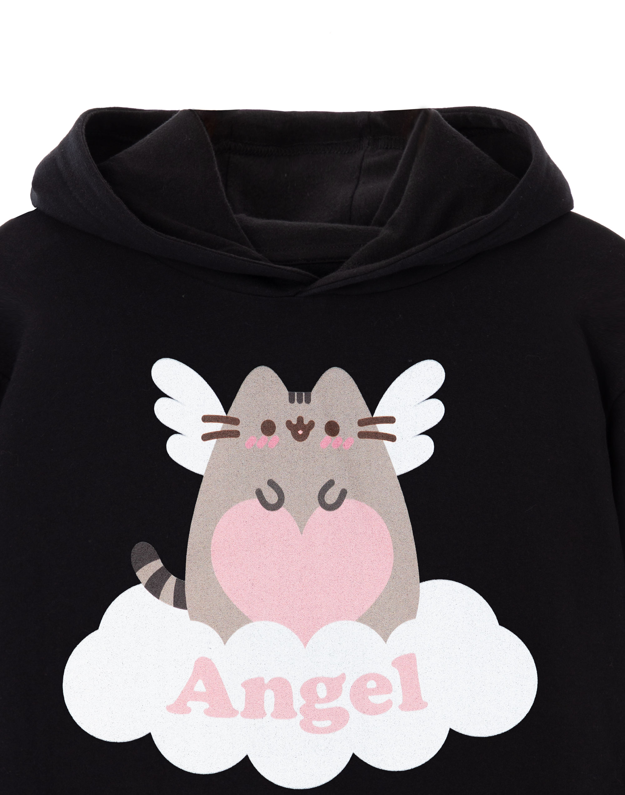 Pusheen Black Angel Hoodie Womens - Picture 12 of 45