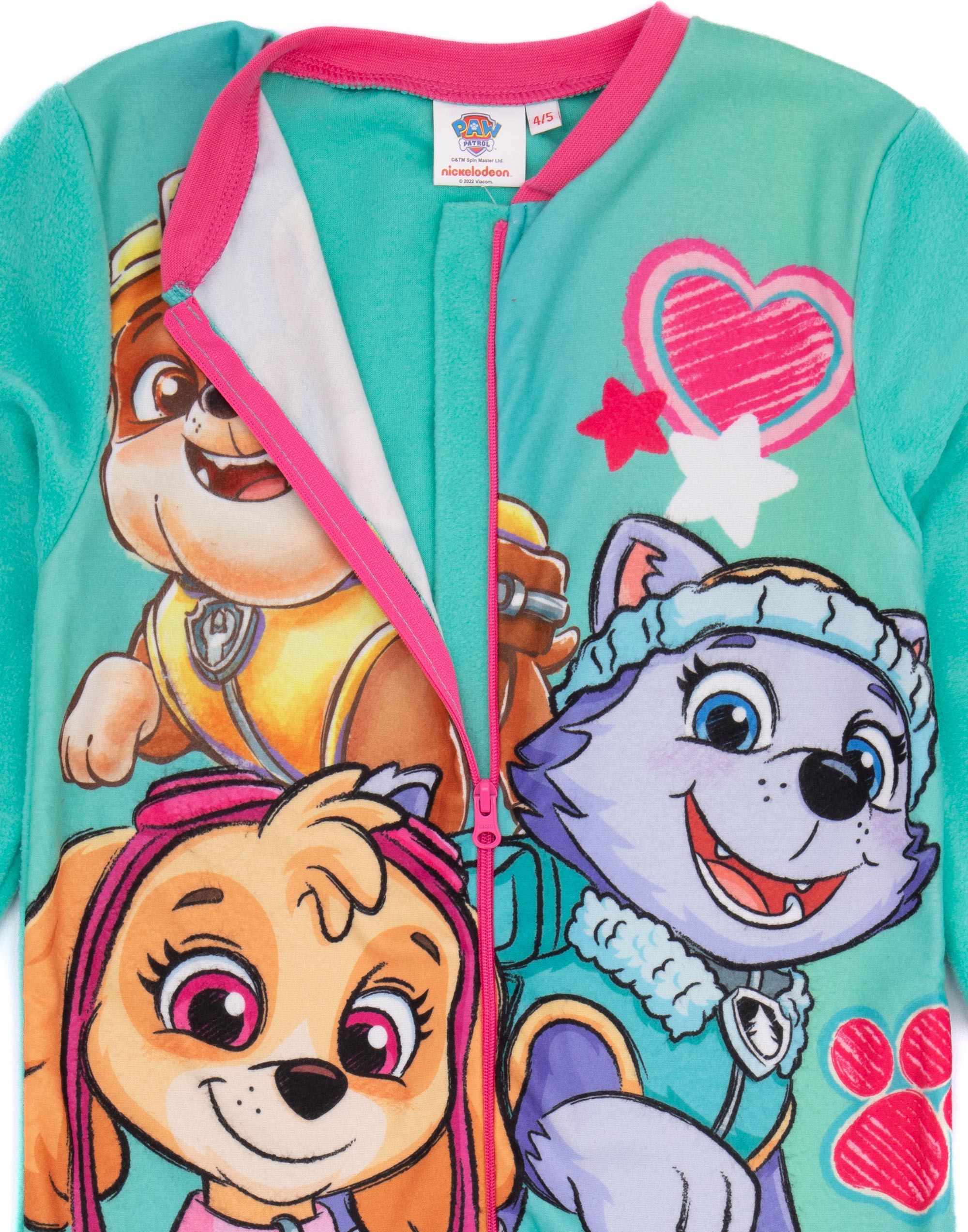 Pijama Paw Patrol Niñas Mono | Azul Todo en Uno Ropa de salón de lana | PJ para niños - Imagen 12 de 33