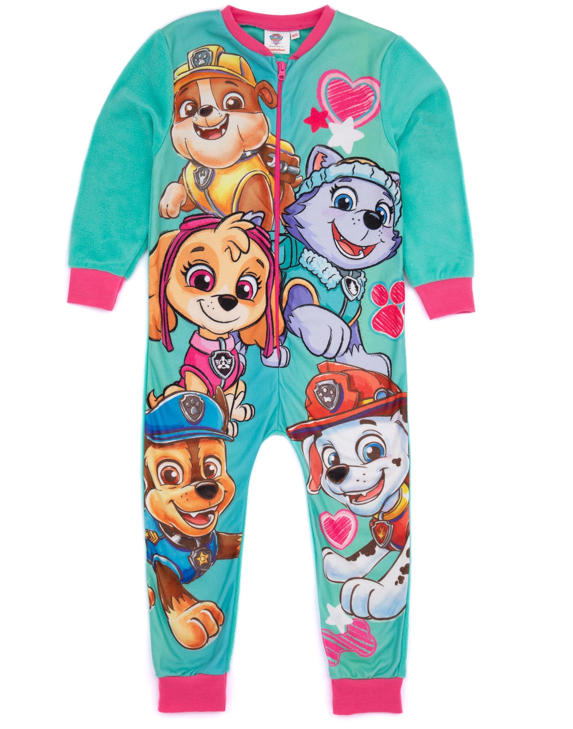 Pijama Paw Patrol Niñas Mono | Azul Todo en Uno Ropa de salón de lana | PJ para niños - Imagen 10 de 33