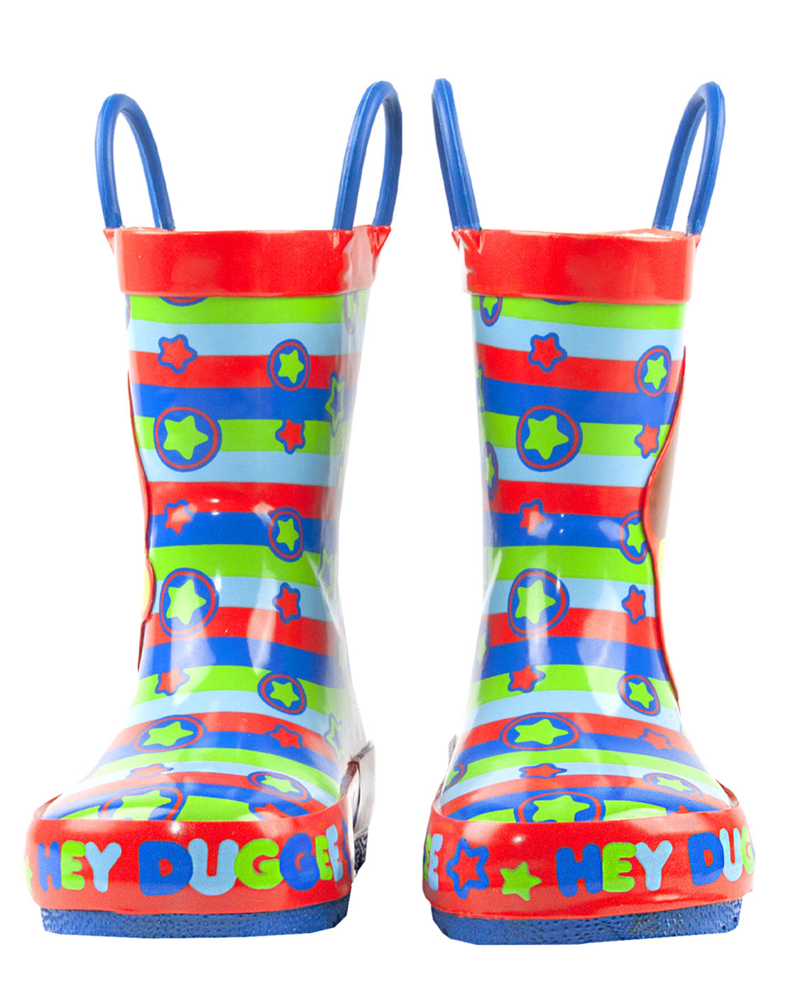Botas Wellington Hey Duggee Duggee y estampado de iconos en todas partes con asas para niños - Imagen 14 de 30
