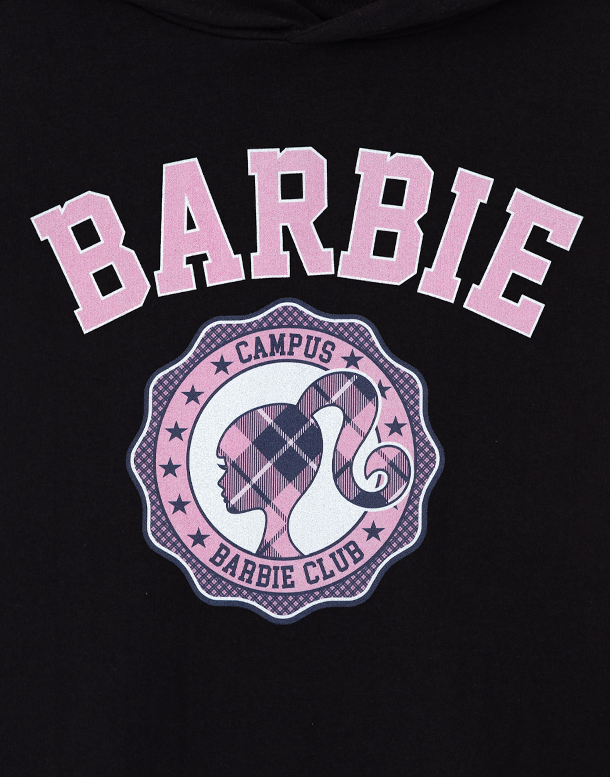 Barbie Black Checked Collegiate Hoodie Girls - Picture 11 of 39