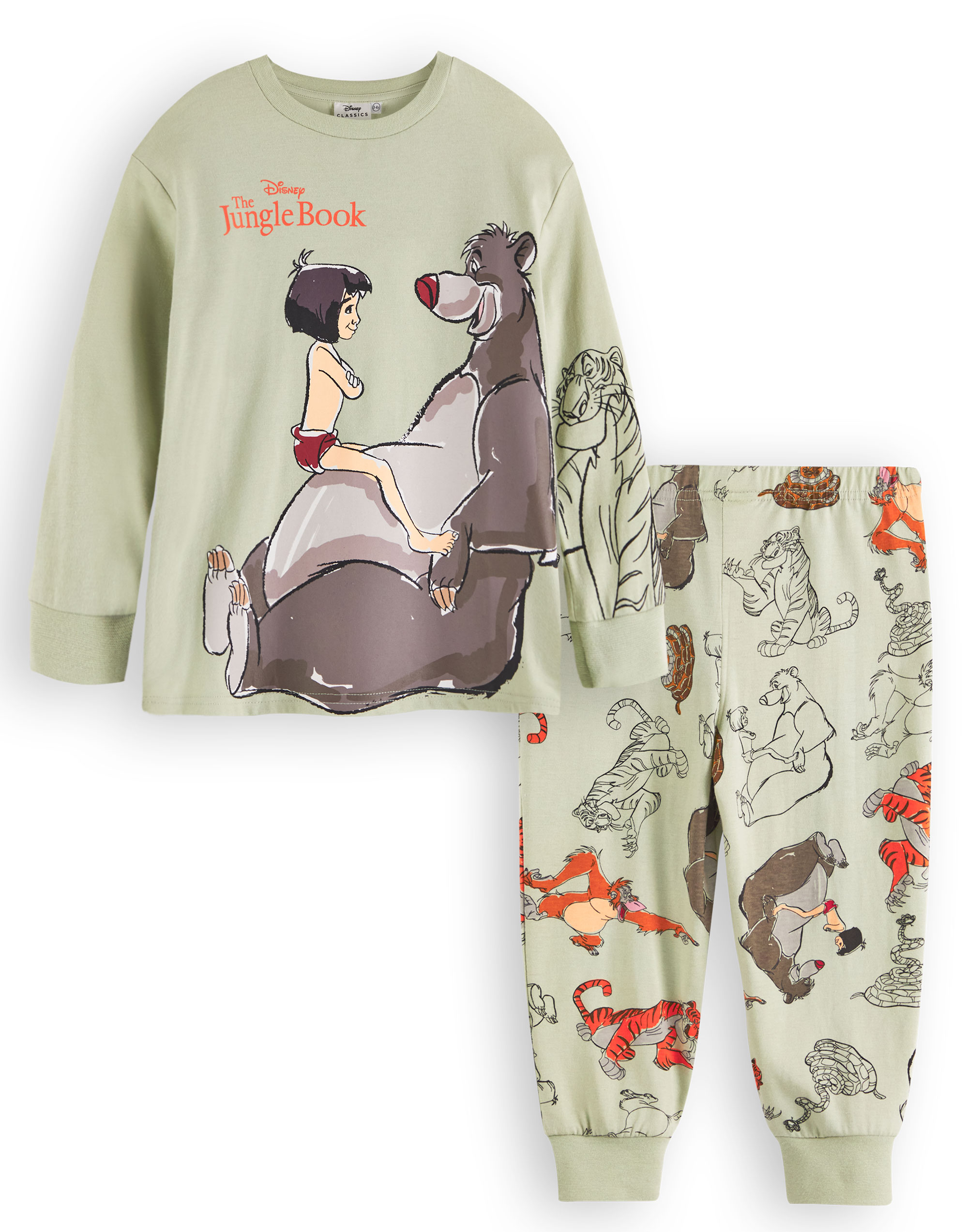 Пижамный комплект Disney Das Dschungelbuch с изображением Маугли Балу, Лангарма, Лангбейна, Юнгена