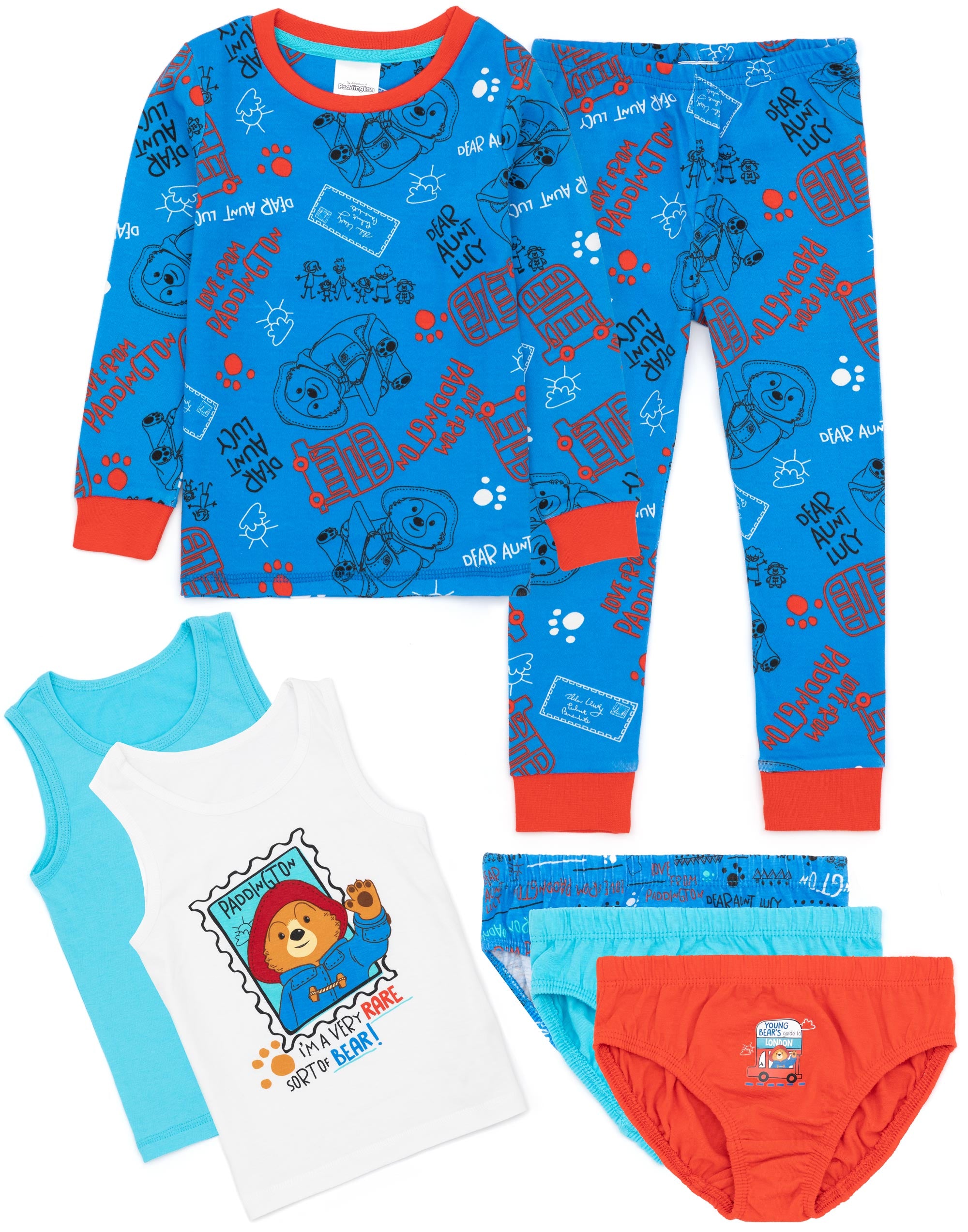 Paddington Bear Paddington Long Sleeve Long Leg Pyjama Set Unisex Kids - Picture 9 of 20