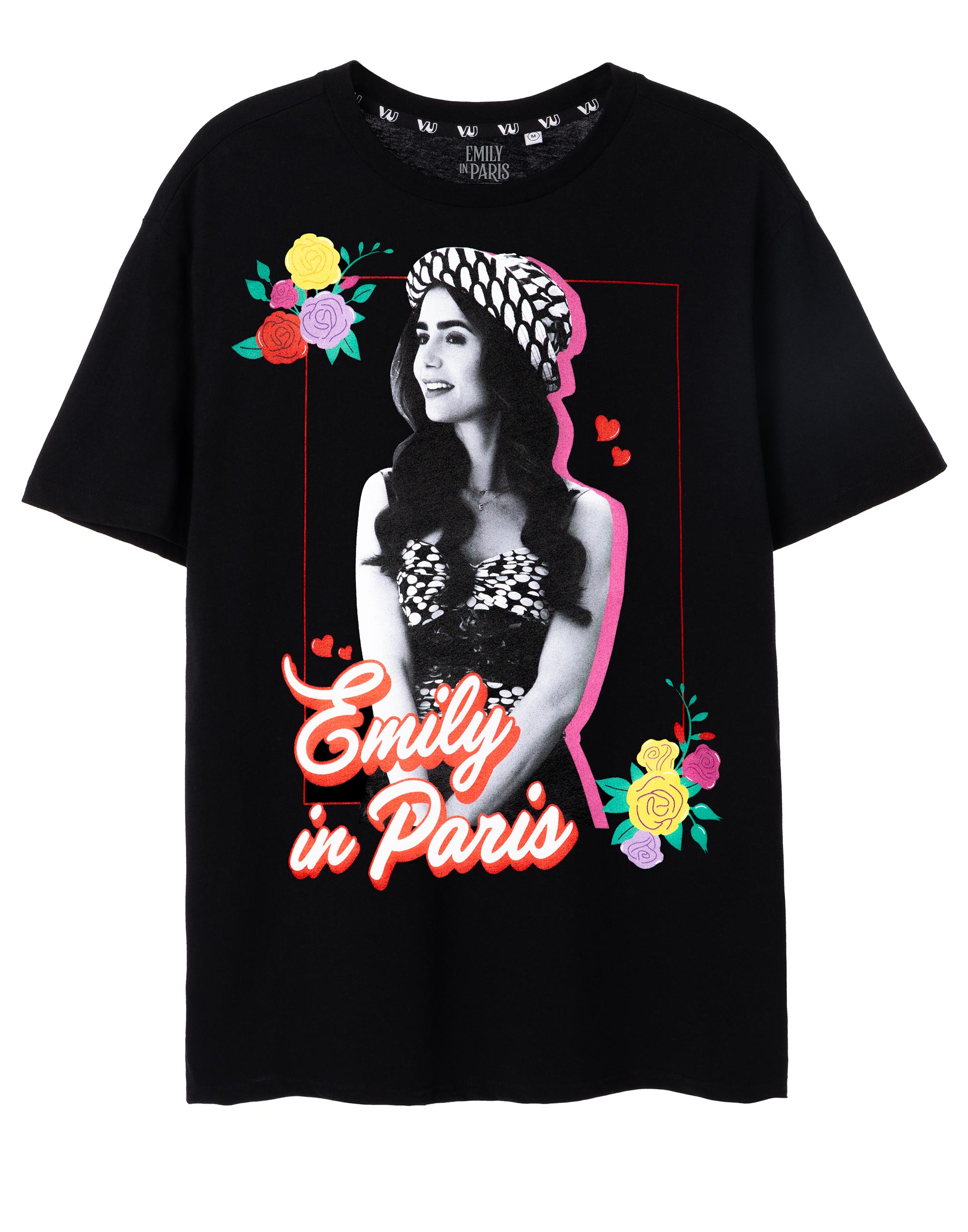 Emily In Paris Short Sleeved T-Shirt | Womens Black | Official Merch