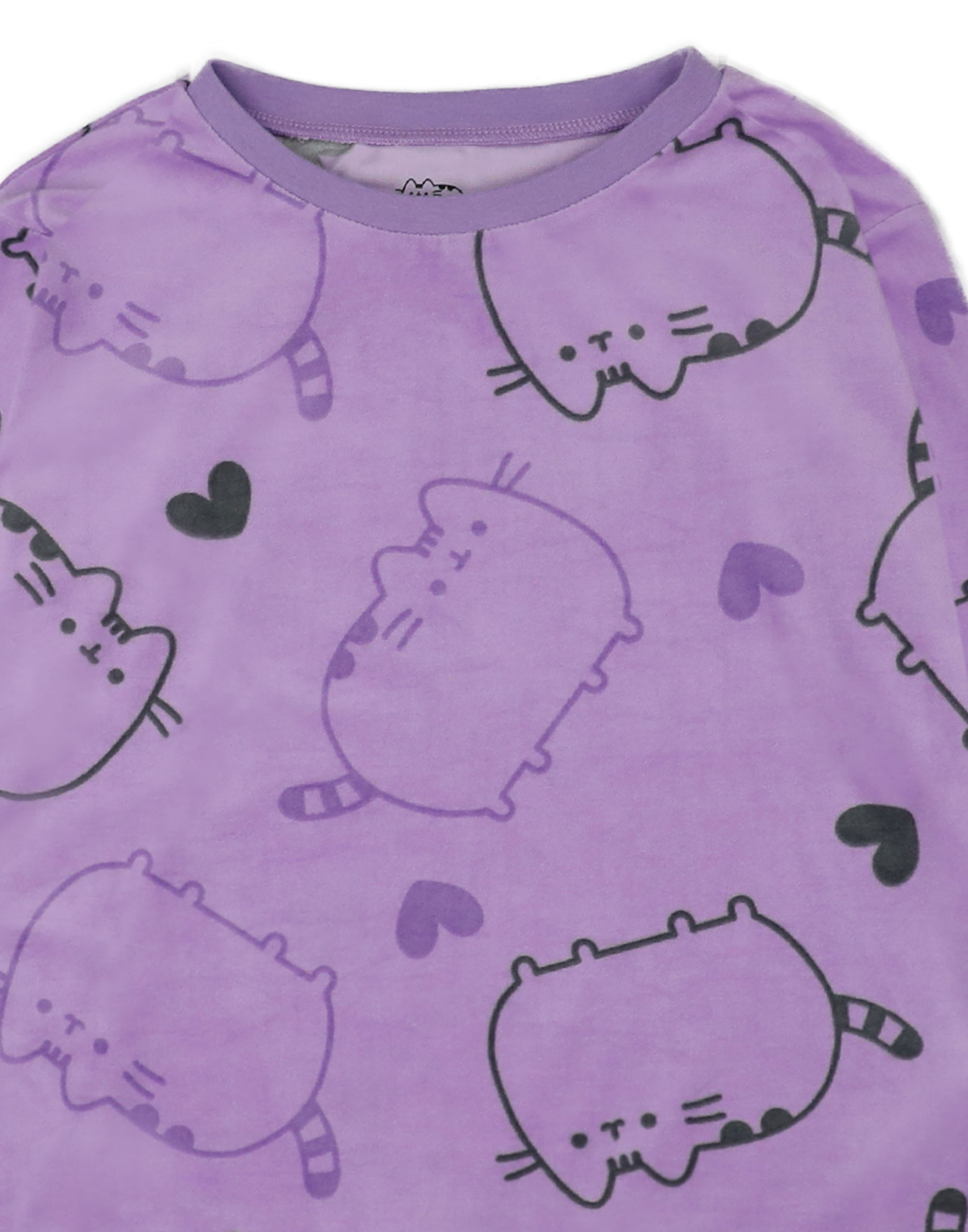 Pusheen Purple All Over Print Long Sleeve Long Leg Pyjama Set Girls - Imagen 13 de 24