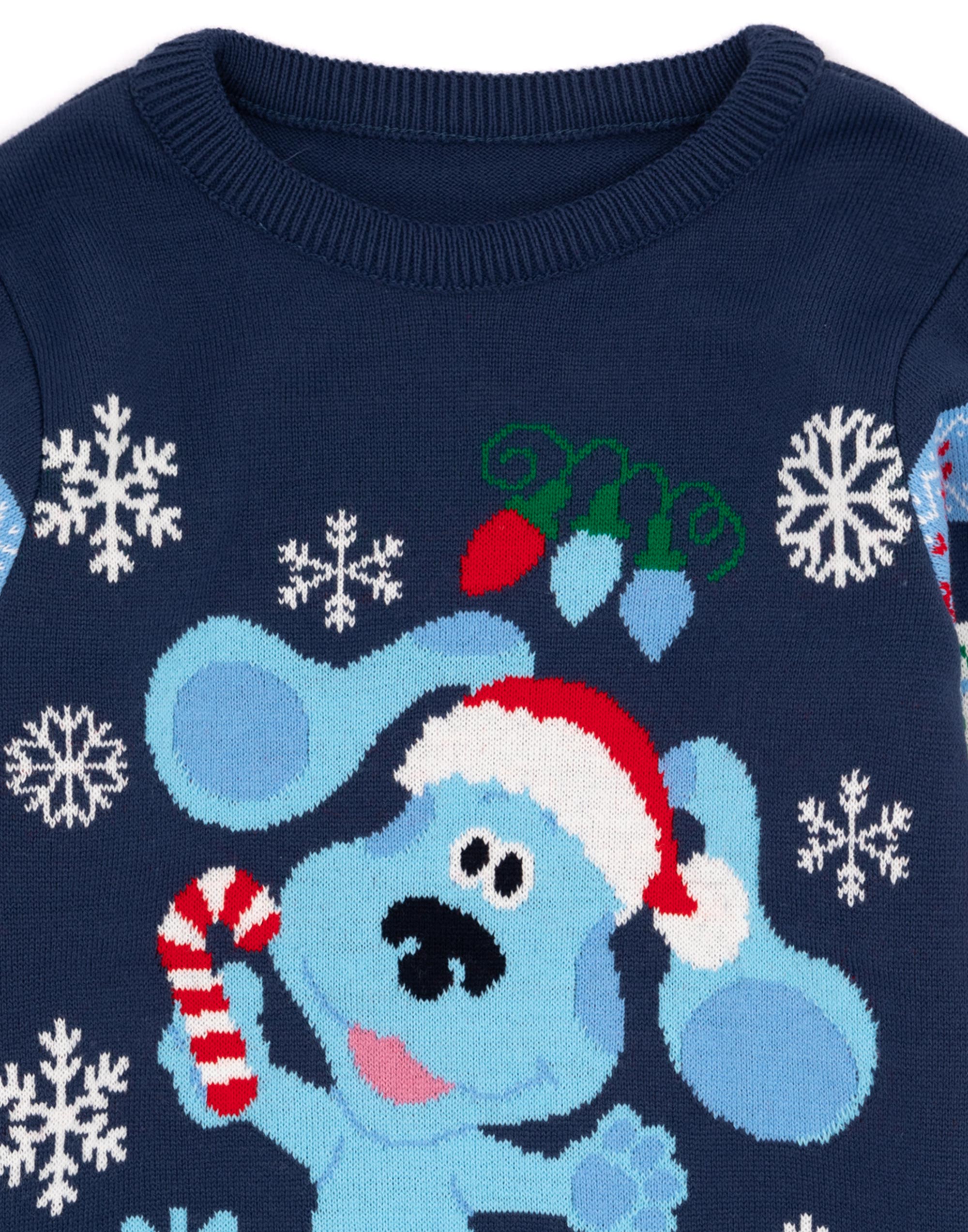 Blue's Clues & You! Blue Blue Christmas Jumper Boys - Picture 11 of 34