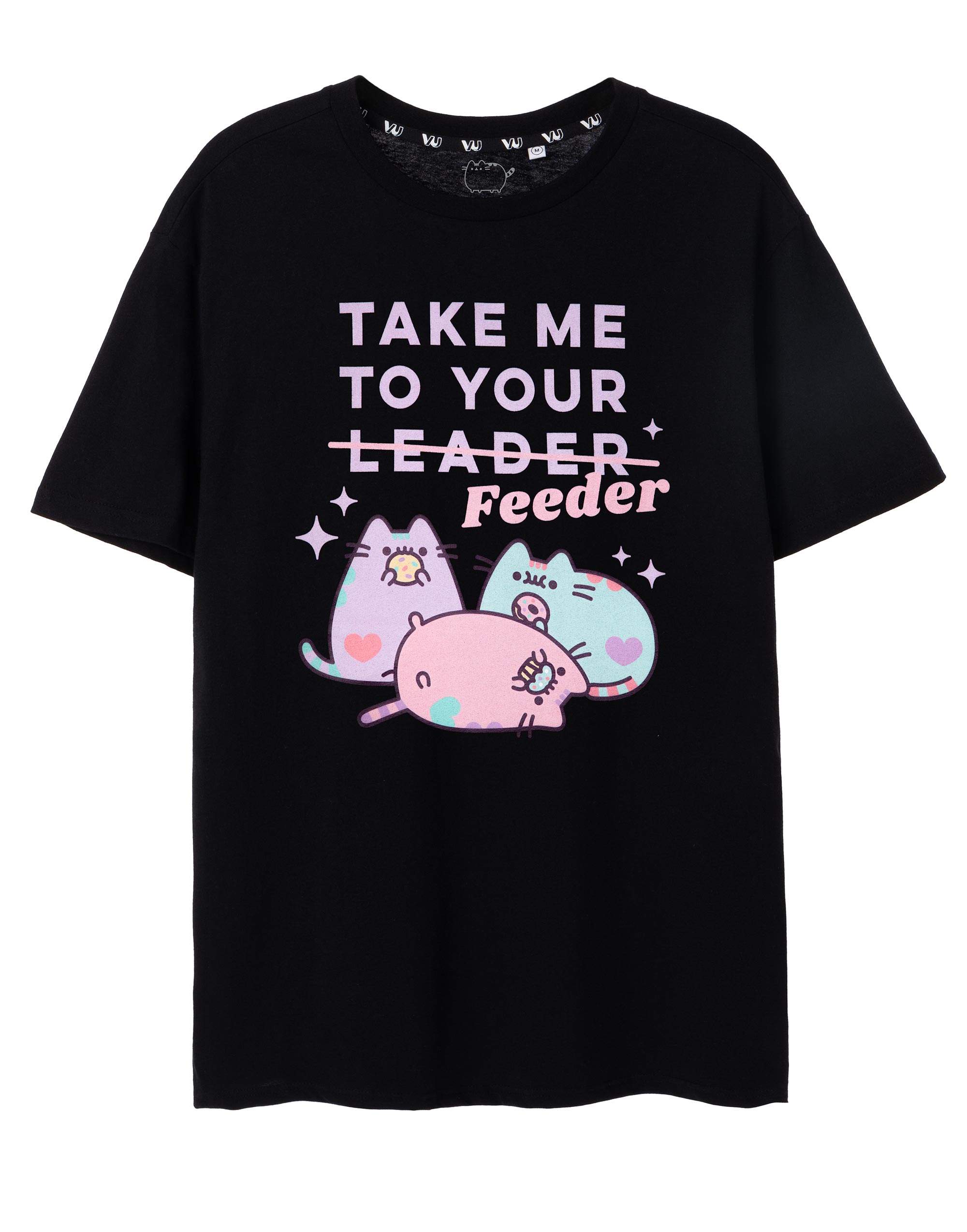 Camiseta negra de manga corta para mujer Pusheen Take Me To Your Feeder - Imagen 11 de 40