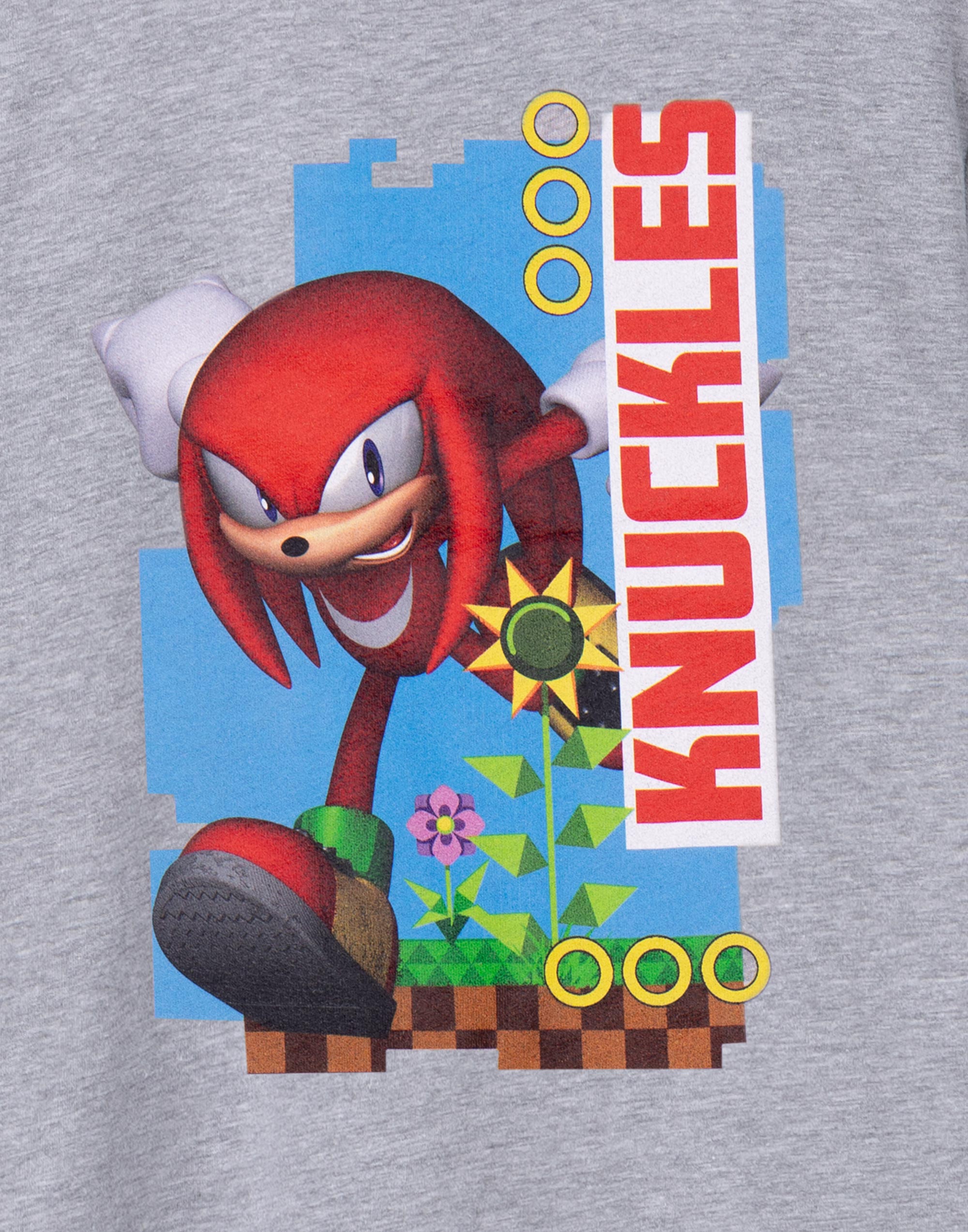 Sonic the Hedgehog Grey Knuckles Short Sleeved T-Shirt Unisex Kids - Picture 12 of 40