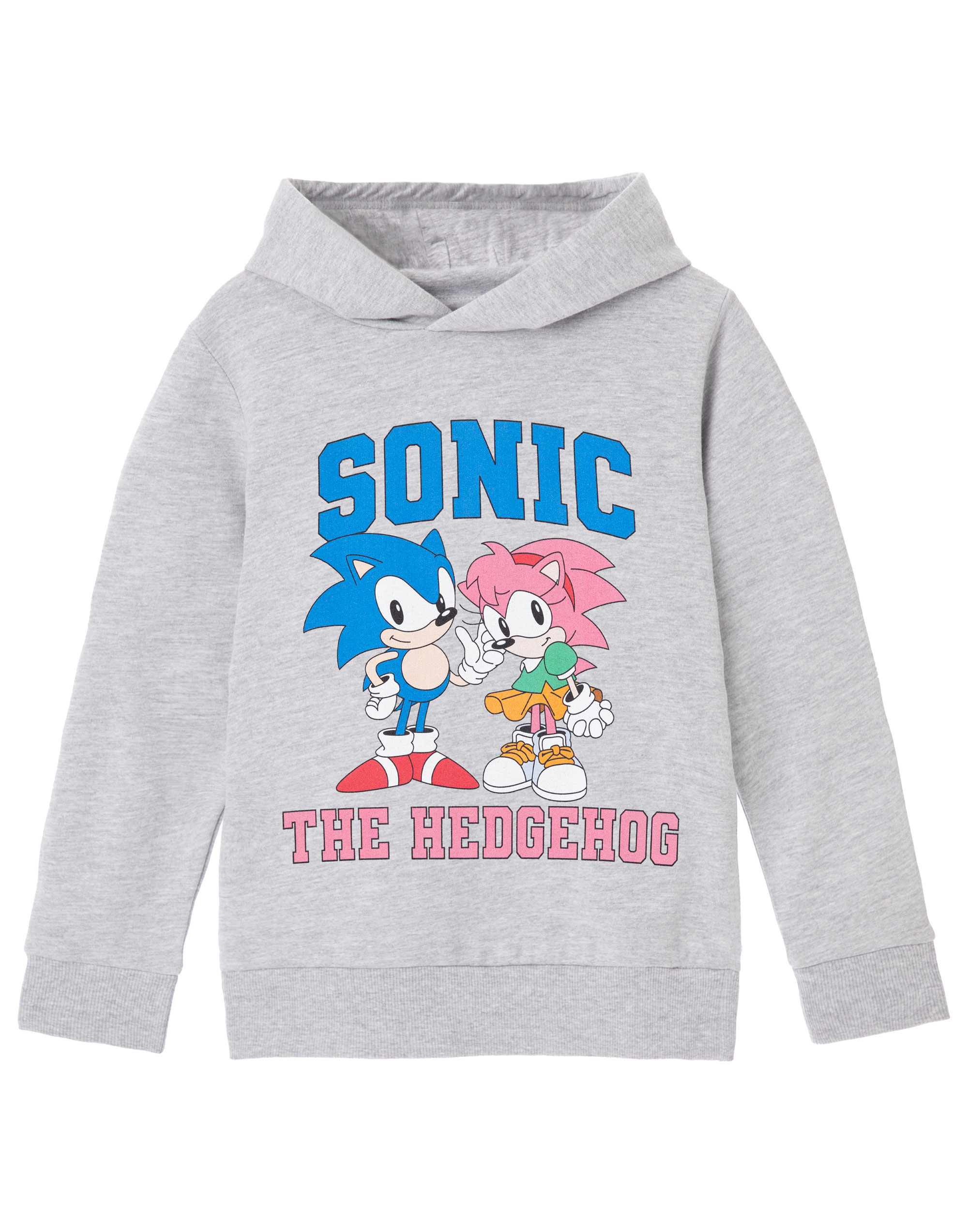 Sonic the Hedgehog Grey Collegiate Sonic & Amy Hoodie Girls - Picture 11 of 40
