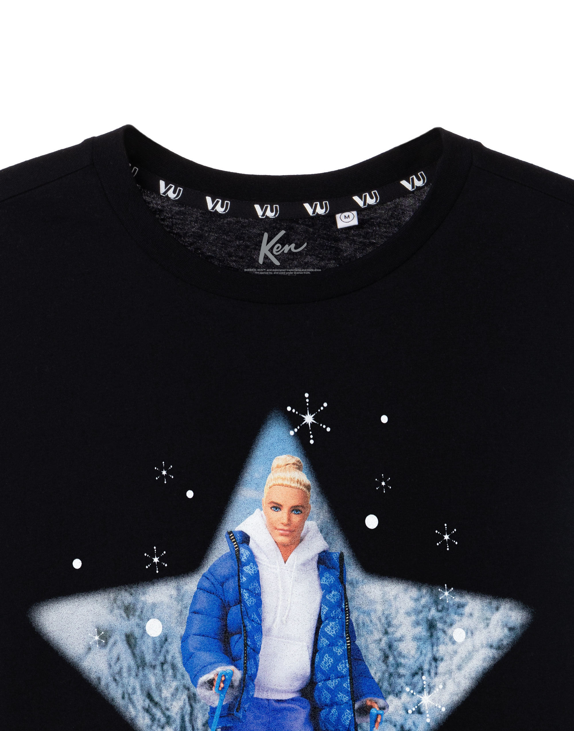 Camiseta Barbie negra Ken Here to Sleigh manga corta para hombre - Imagen 13 de 46