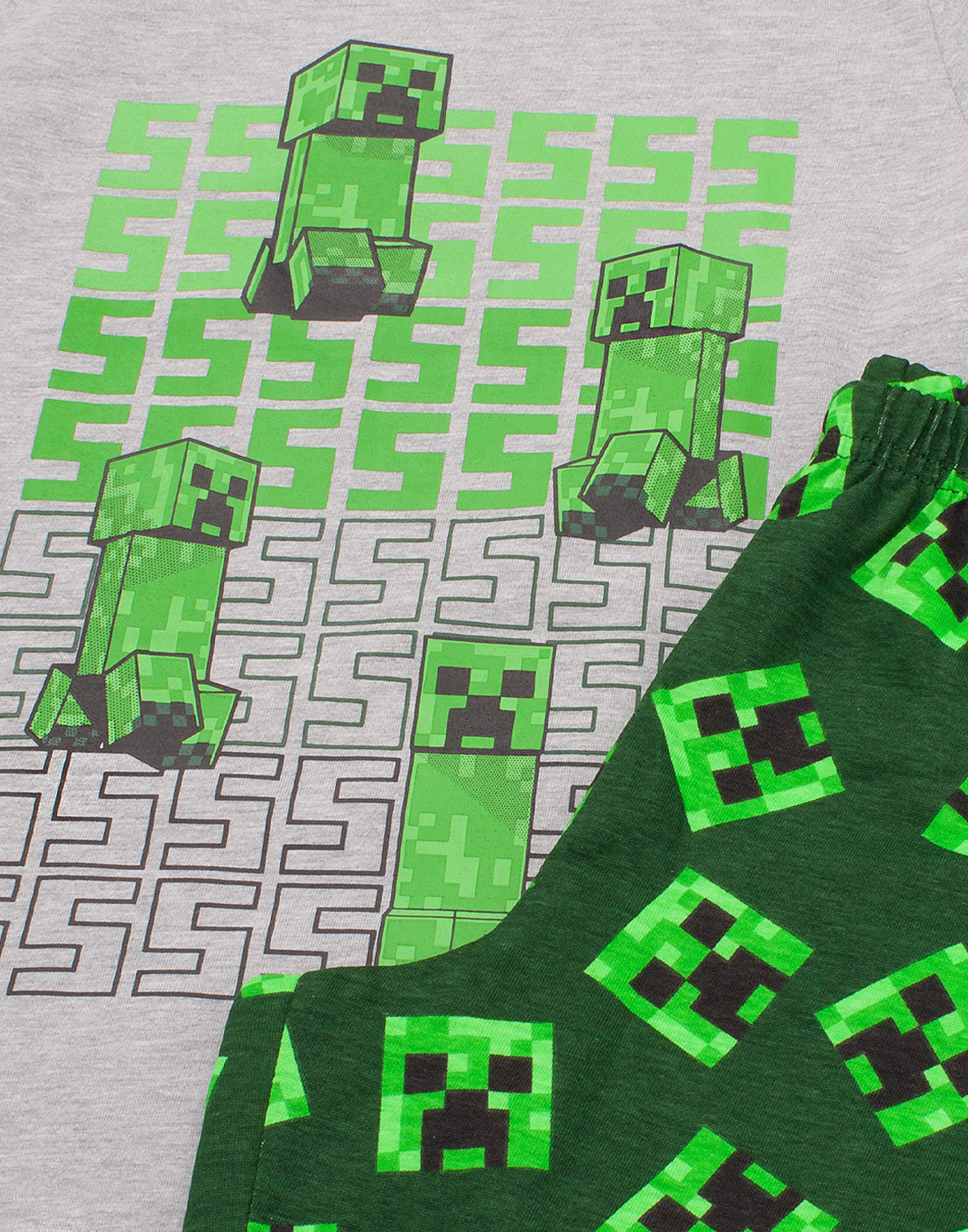 Minecraft Creeper & Zombine Allover Print Kurzarm Kurzarm Kurzarm Kurzarm Pyjama Set Junge - Bild 15 von 40