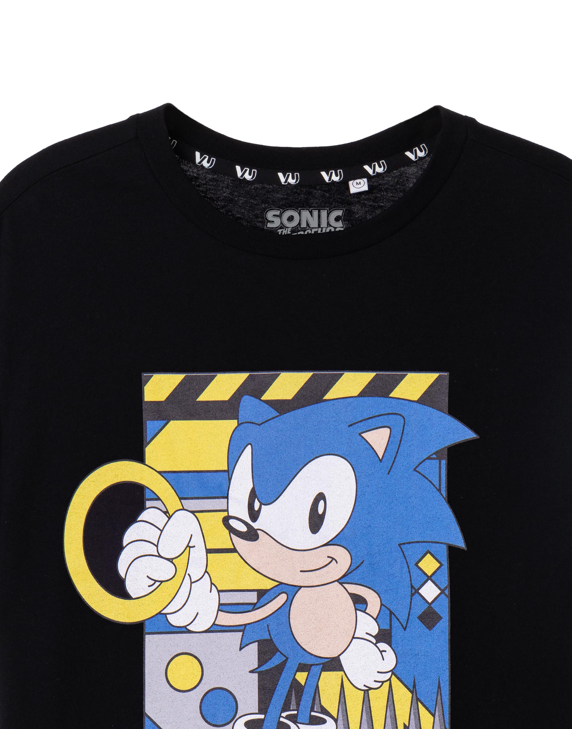 Camiseta manga corta Sonic the Hedgehog negra clásica anillos para hombre - Imagen 14 de 52