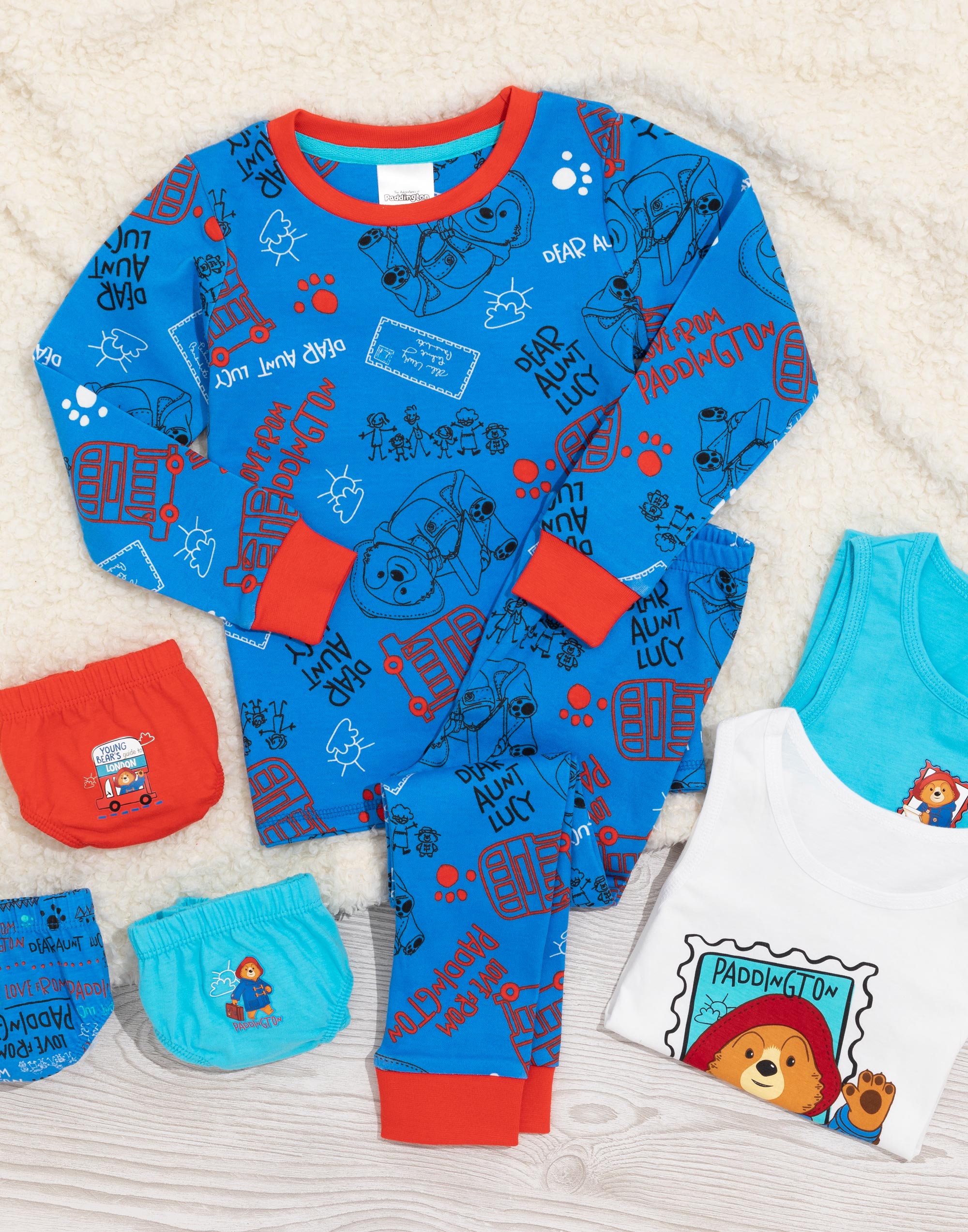 Paddington Bear Paddington Long Sleeve Long Leg Pyjama Set Unisex Kids - Picture 10 of 20