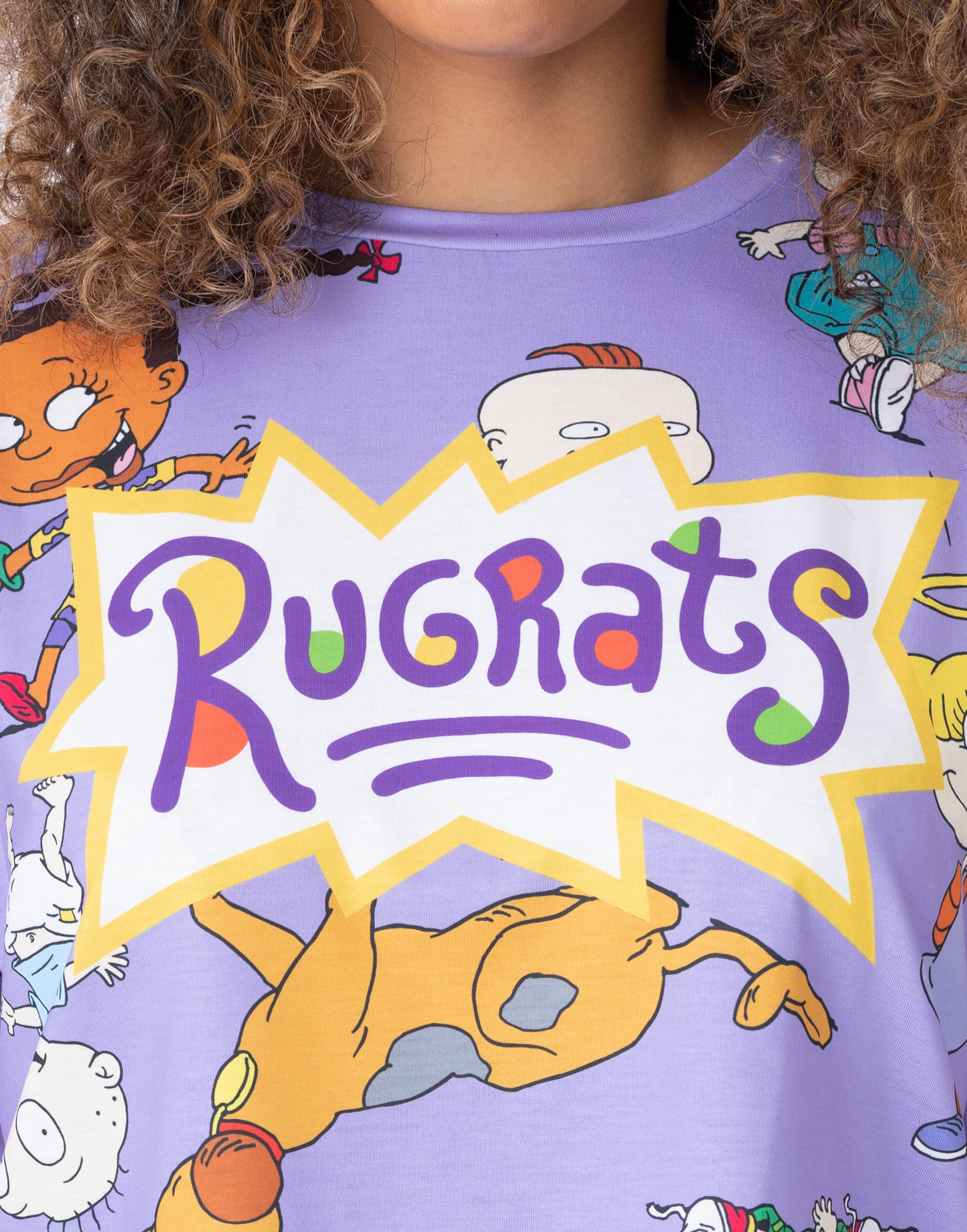 Conjunto de pijama de pierna corta manga corta estampado con logotipo y personaje de Rugrats para mujer - Imagen 11 de 37