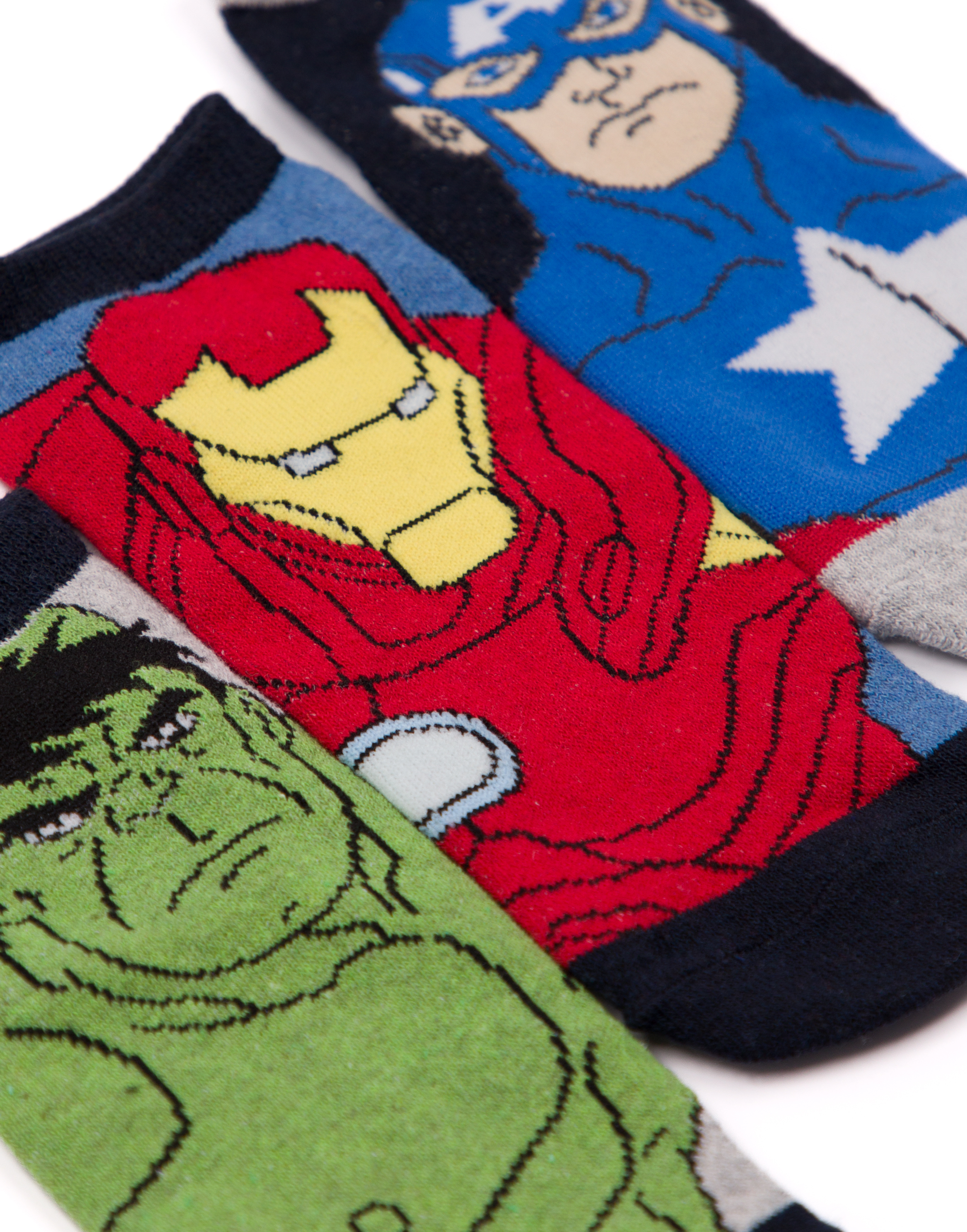 Marvel Avengers Character Multicoloured 6 Pack Calf Socks Set of 6 Boys - Picture 10 of 19