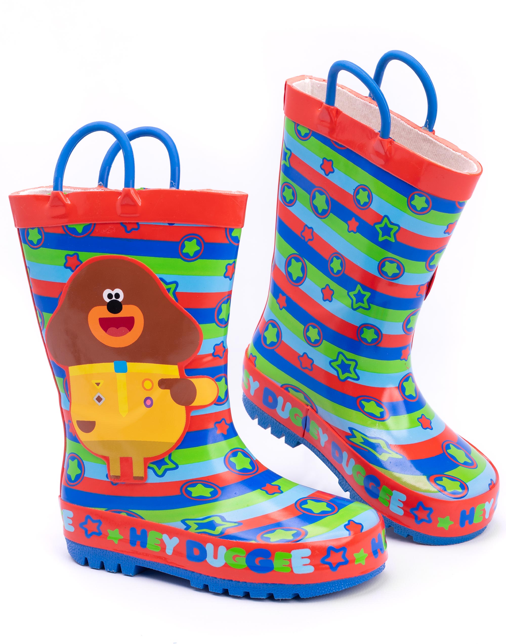 Botas Wellington Hey Duggee Duggee y estampado de iconos en todas partes con asas para niños - Imagen 10 de 30