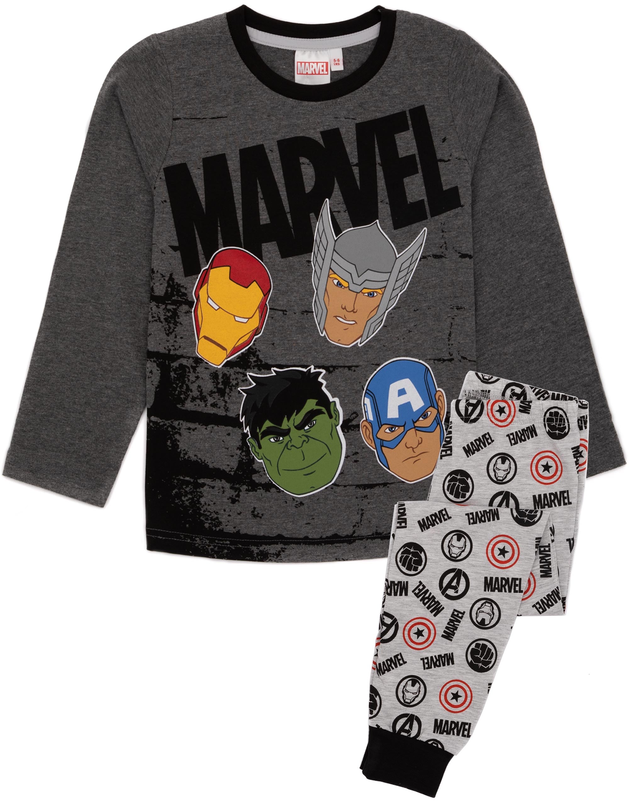 Пижамный комплект Marvel Graues от langen Hermeln и langen Beinen для подростков
