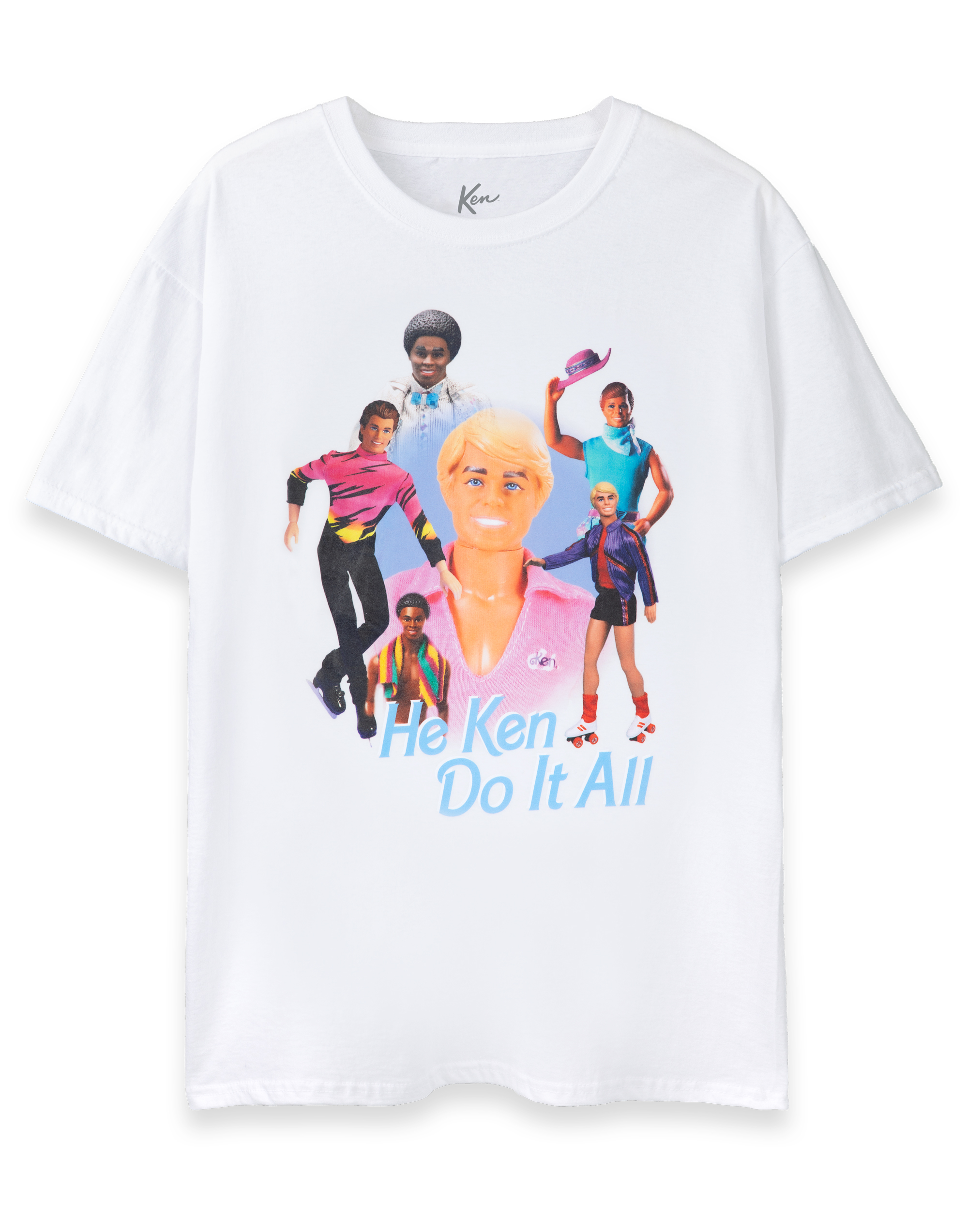 Футболка с надписью Barbie Weißes He Ken Do It All от Kurzarm Herren