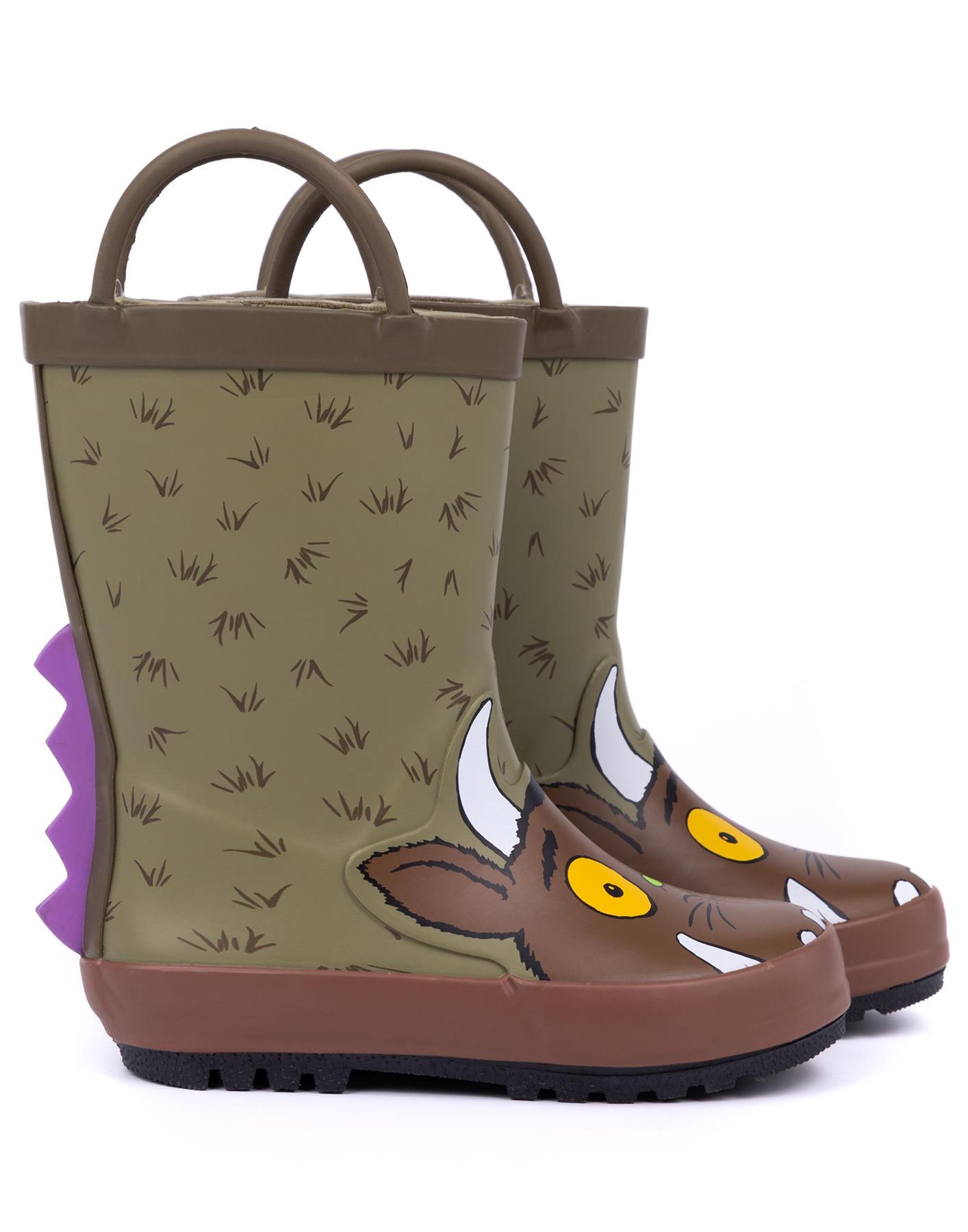 Gruffalo & Friends Novelty Face Wellington Boots with Handles Unisex Kids - Picture 10 of 50