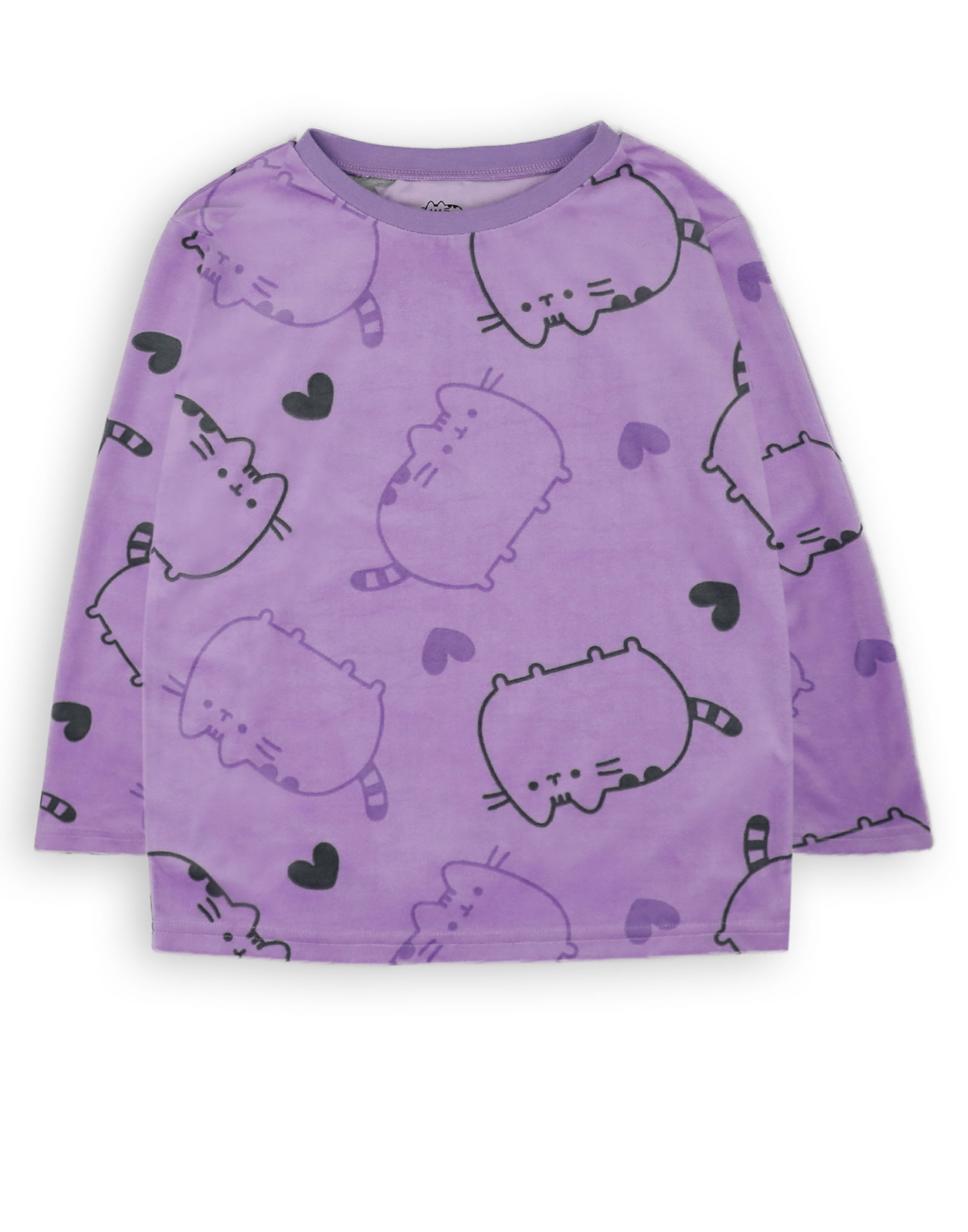 Pusheen Purple All Over Print Long Sleeve Long Leg Pyjama Set Girls - Imagen 12 de 24