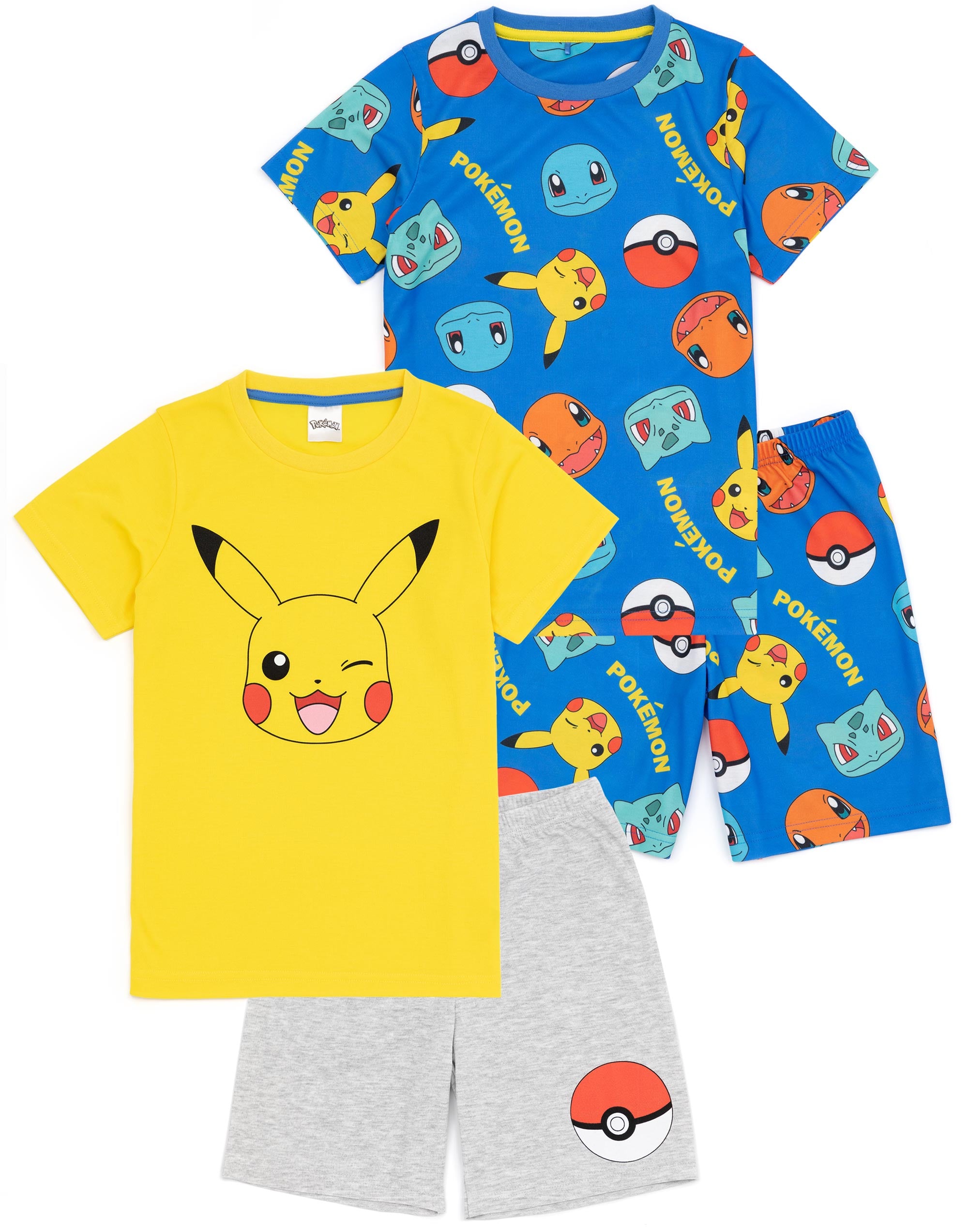 Пижамный комплект Pokemon Mehrfarbiges для мальчиков и девочек, предназначенный для унисекс-К