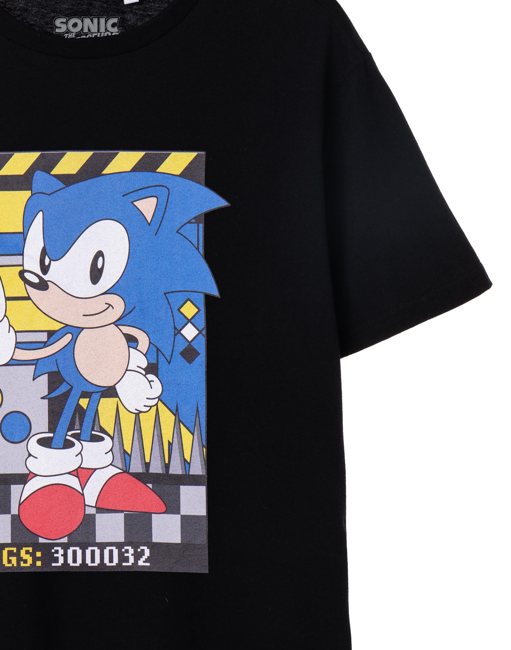 Camiseta manga corta Sonic the Hedgehog negra clásica anillos para hombre - Imagen 15 de 52