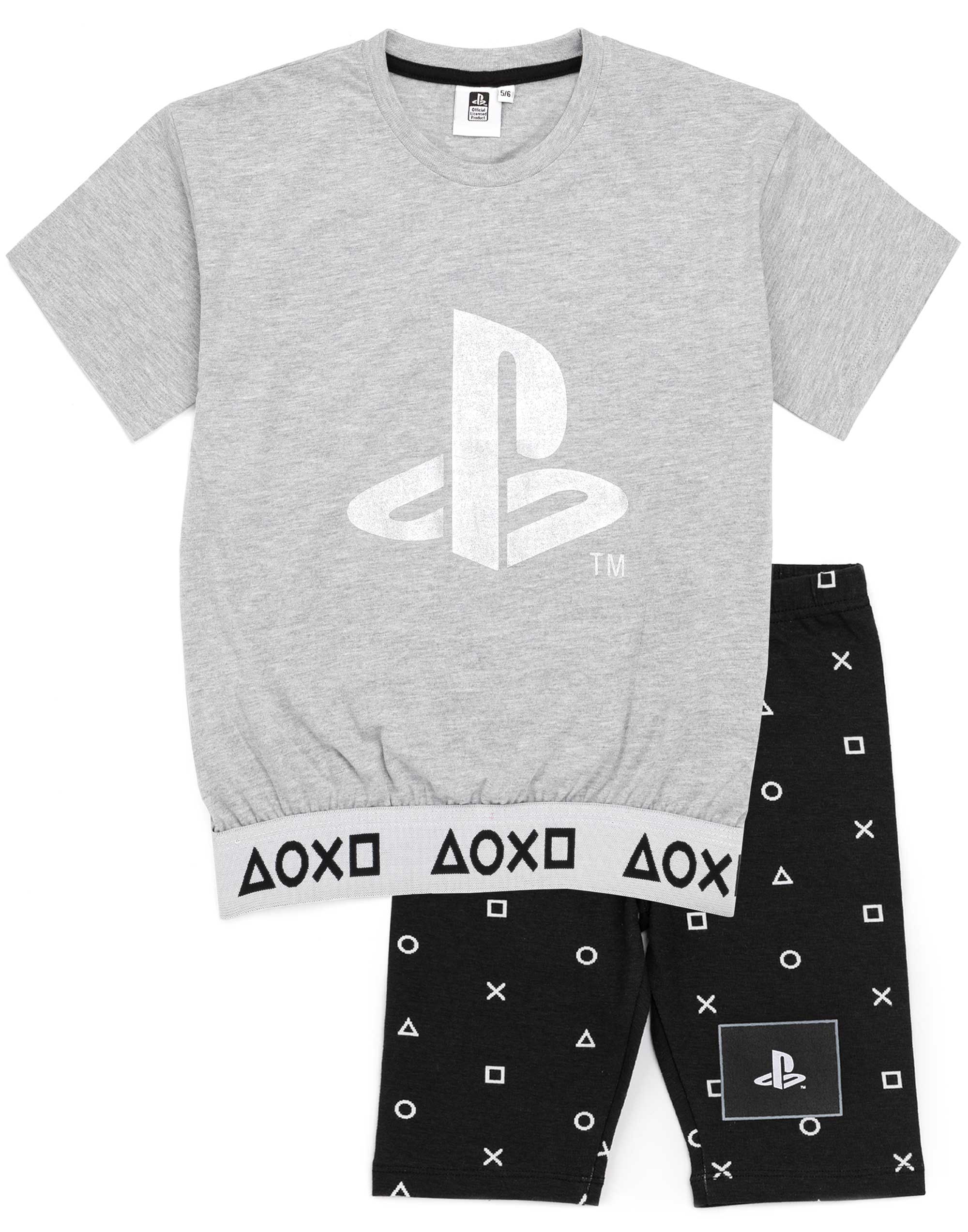 PlayStation White Logo Controller Symbols Short Sleeve Short Leg Pyjama Set - Picture 8 of 46