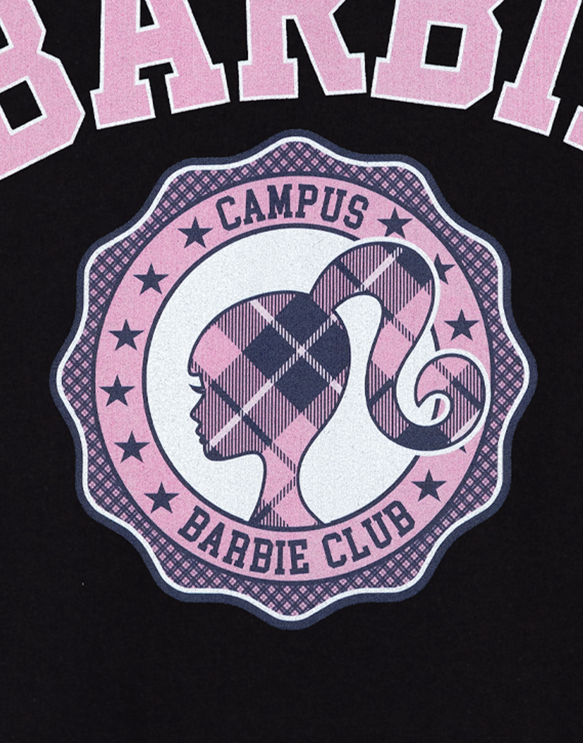Barbie Black Checked Collegiate Hoodie Girls - Picture 14 of 39