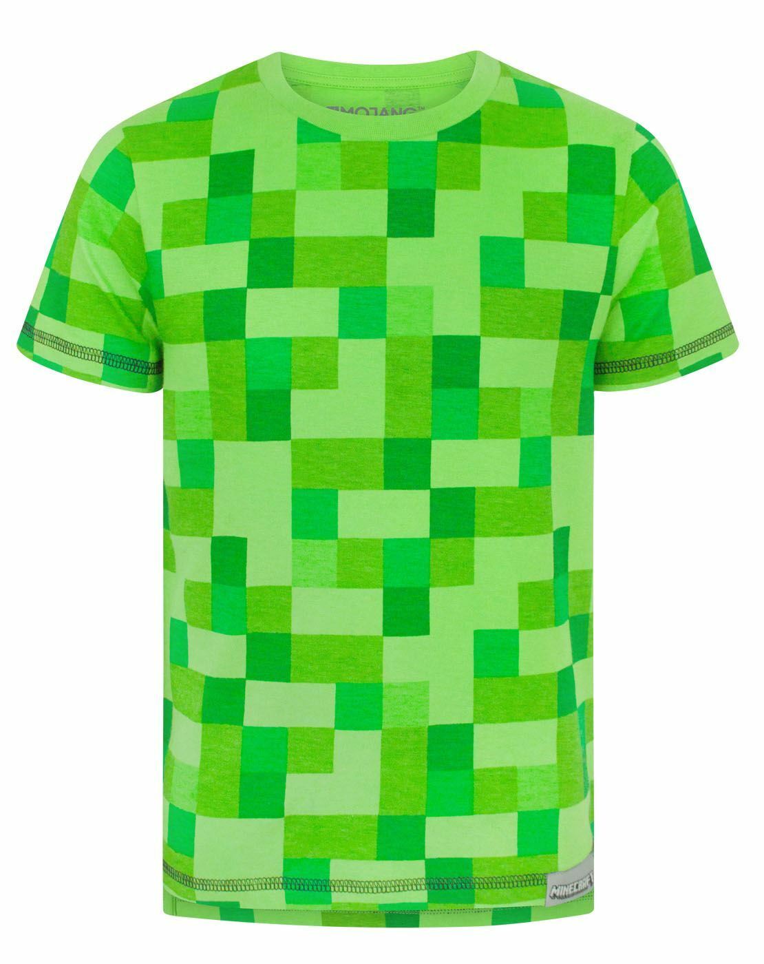 T-shirt Minecraft Creeper Pour Garçon, Taille S, Vert, Manches Courtes, Neuf Avec étiquettes