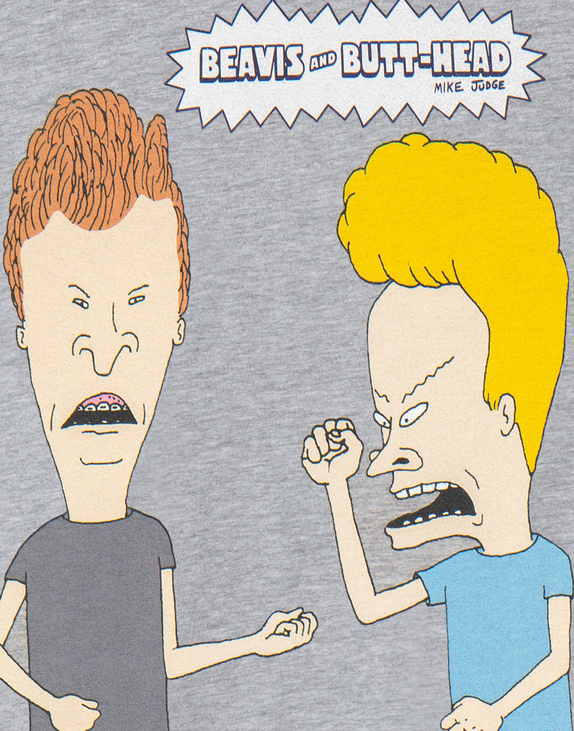 Beavis And Butthead Grey Classic Pose Short Sleeved T-Shirt Mens - Picture 14 of 45