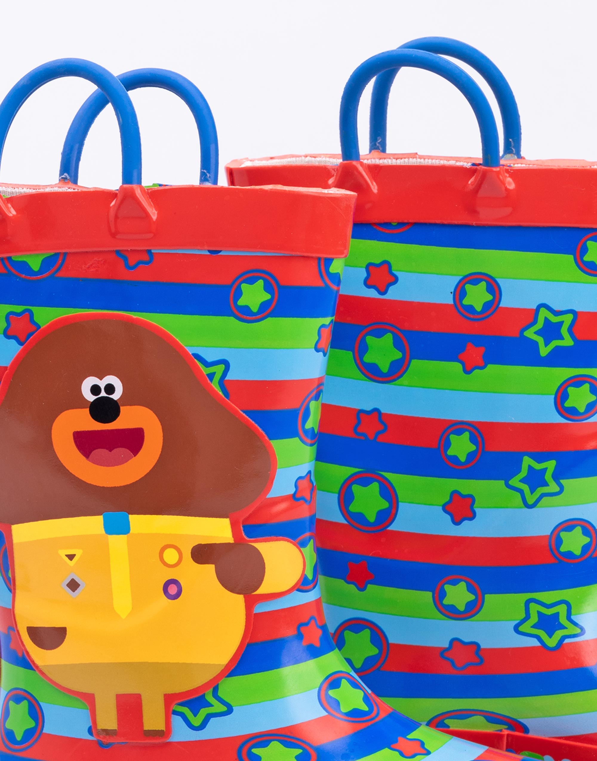 Botas Wellington Hey Duggee Duggee y estampado de iconos en todas partes con asas para niños - Imagen 15 de 30