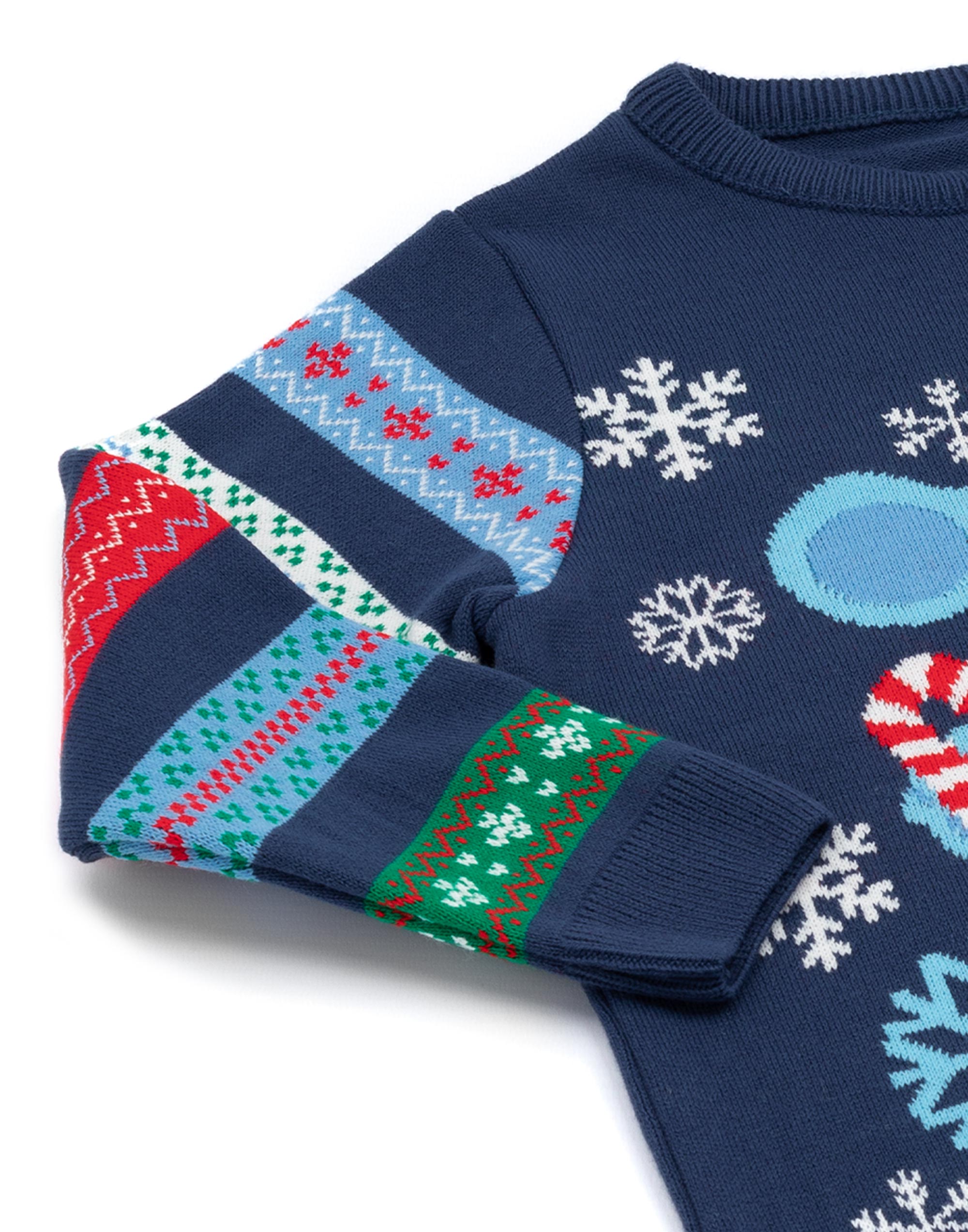 Blue's Clues & You! Blue Blue Christmas Jumper Boys - Picture 13 of 34