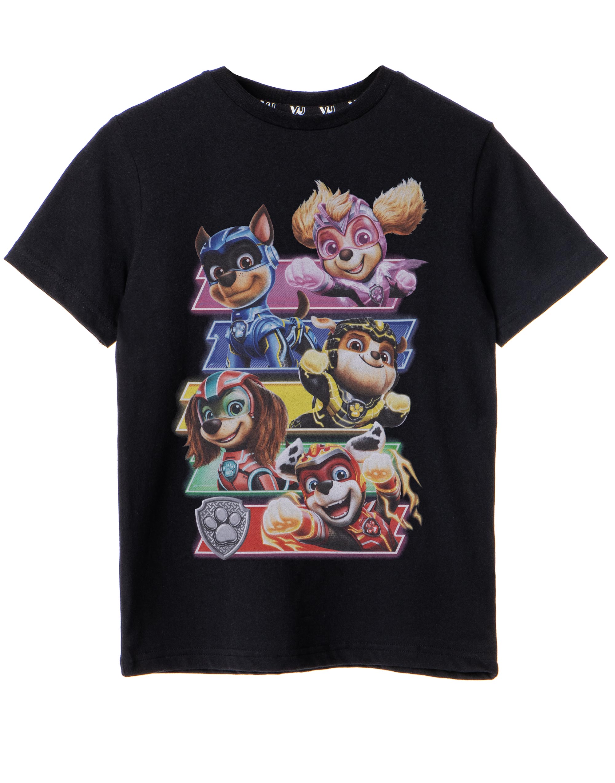Camiseta Paw Patrol Negra Poderosa Película Logo Manga Corta Unisex Niños - Imagen 10 de 24