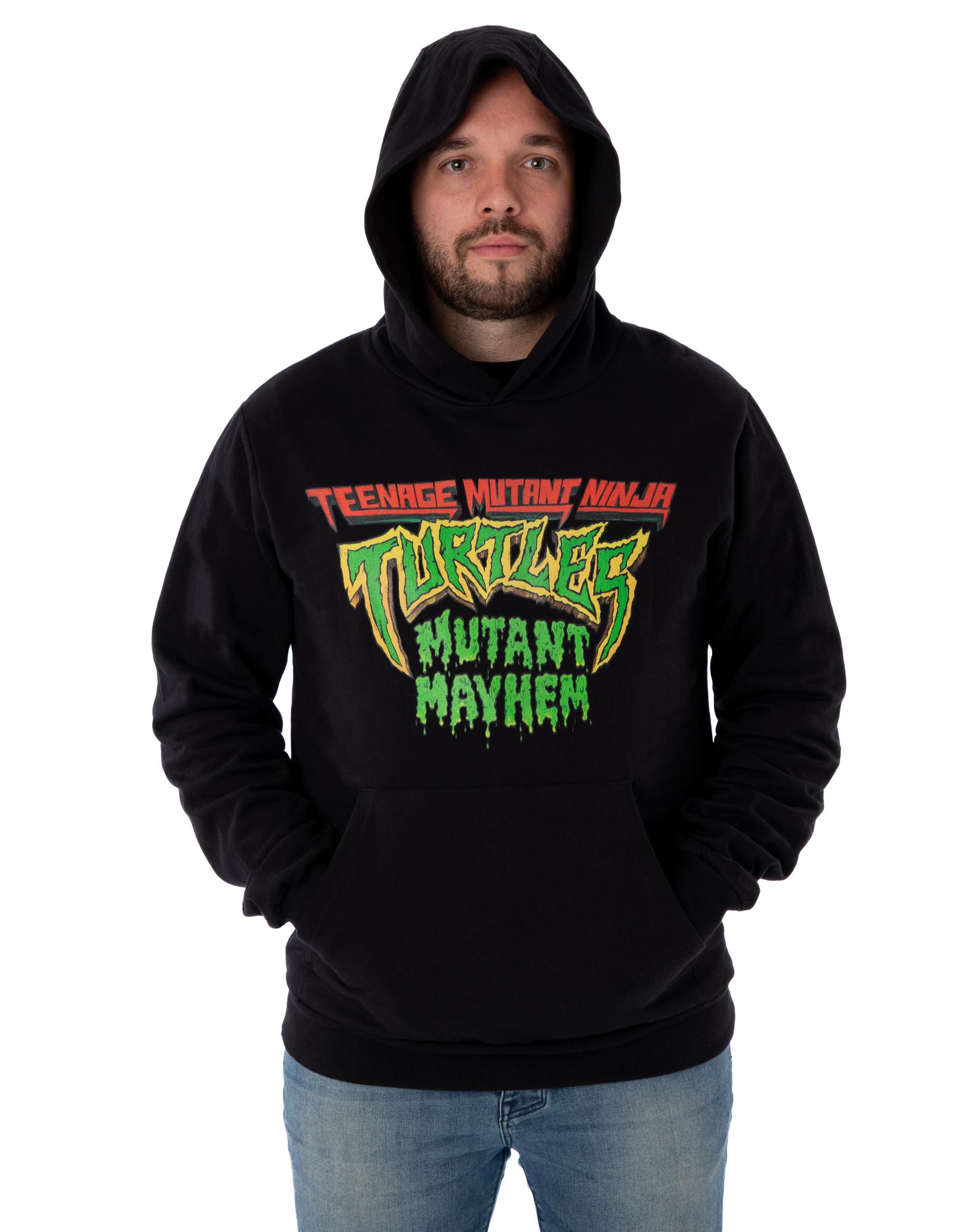 Teenage Mutant Ninja Turtles Black Mutant Mayhem Logo Hoodie Mens - Picture 13 of 59