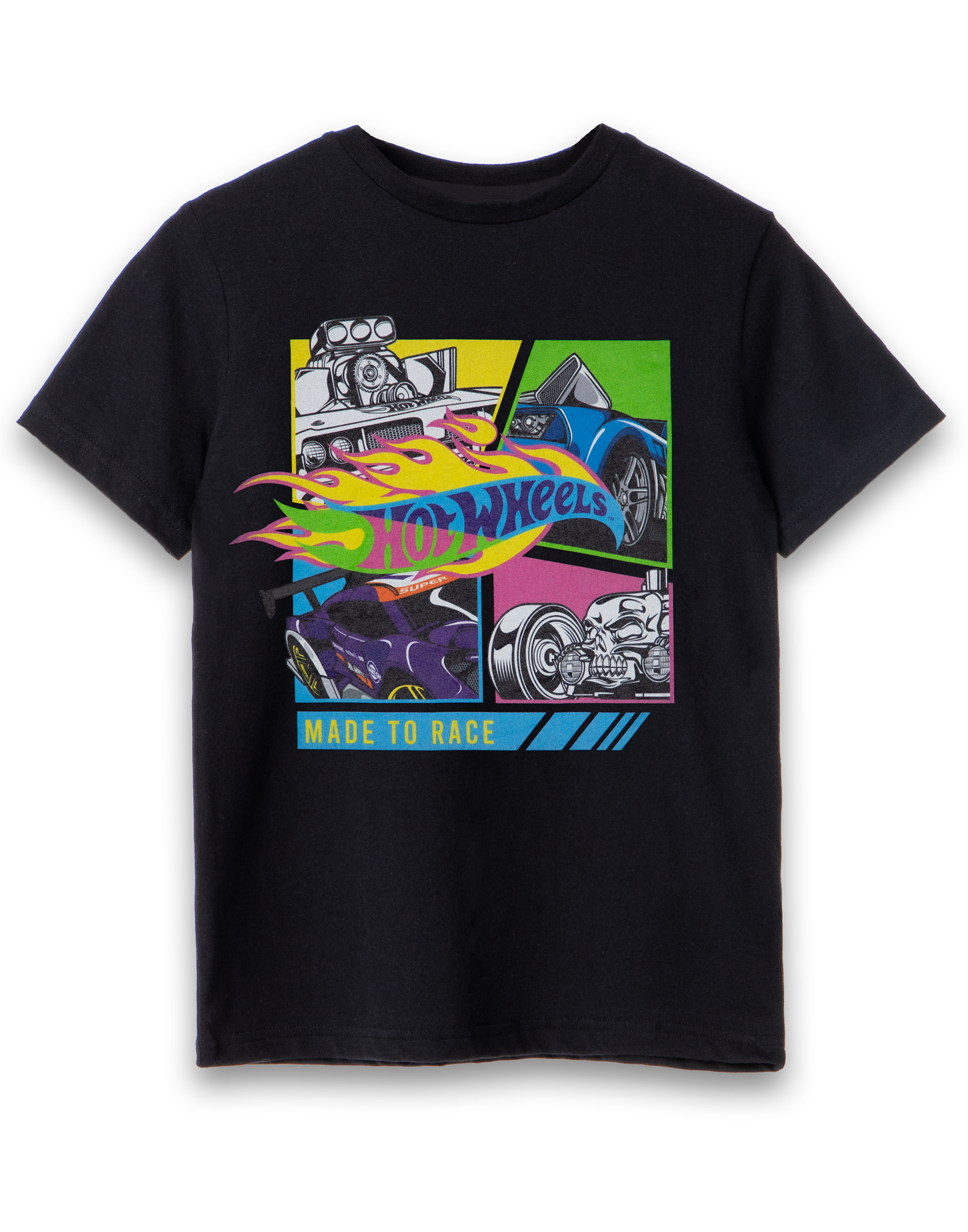 Футболка Hot Wheels Schwarzes Neons с надписью Mit kurzen, Meln Jungen