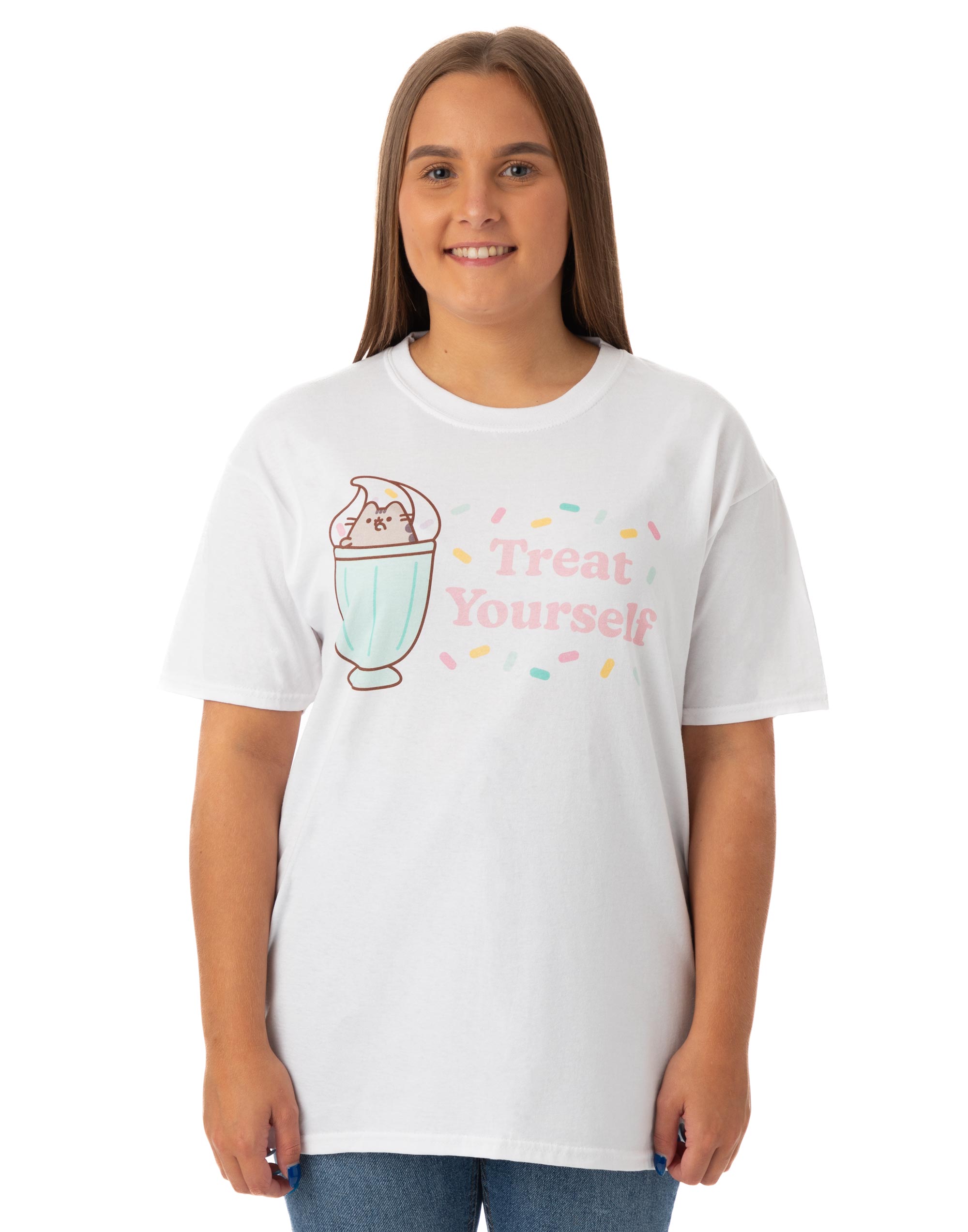 Pusheen Weißes Порадуйте себя женской футболкой Kurzarm