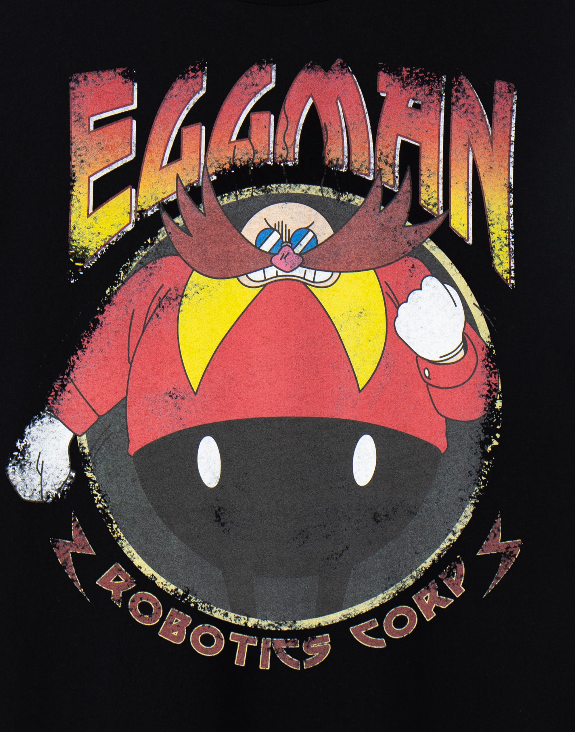 Sonic the Hedgehog Black Eggman Short Sleeved T-Shirt Mens